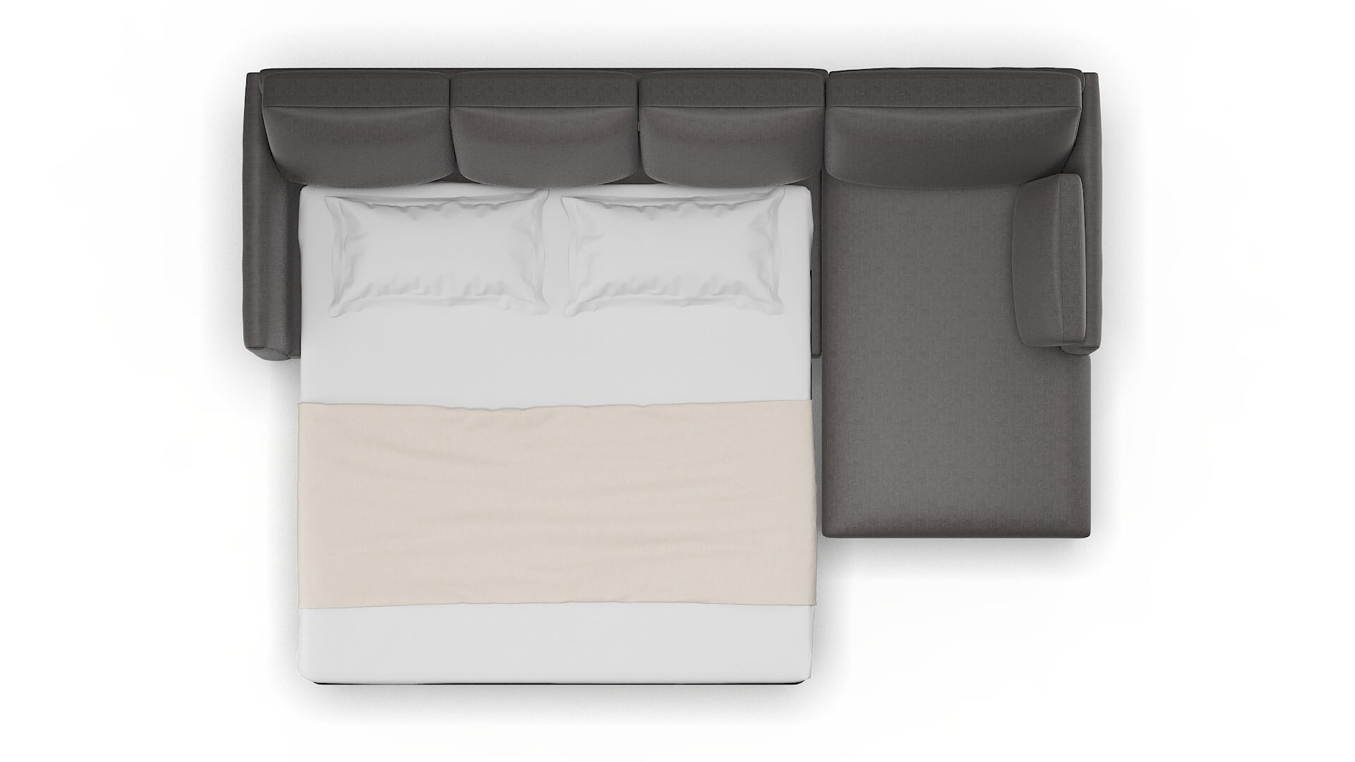 Dover Sasha Grey Panel Sleeper Espresso legs 3