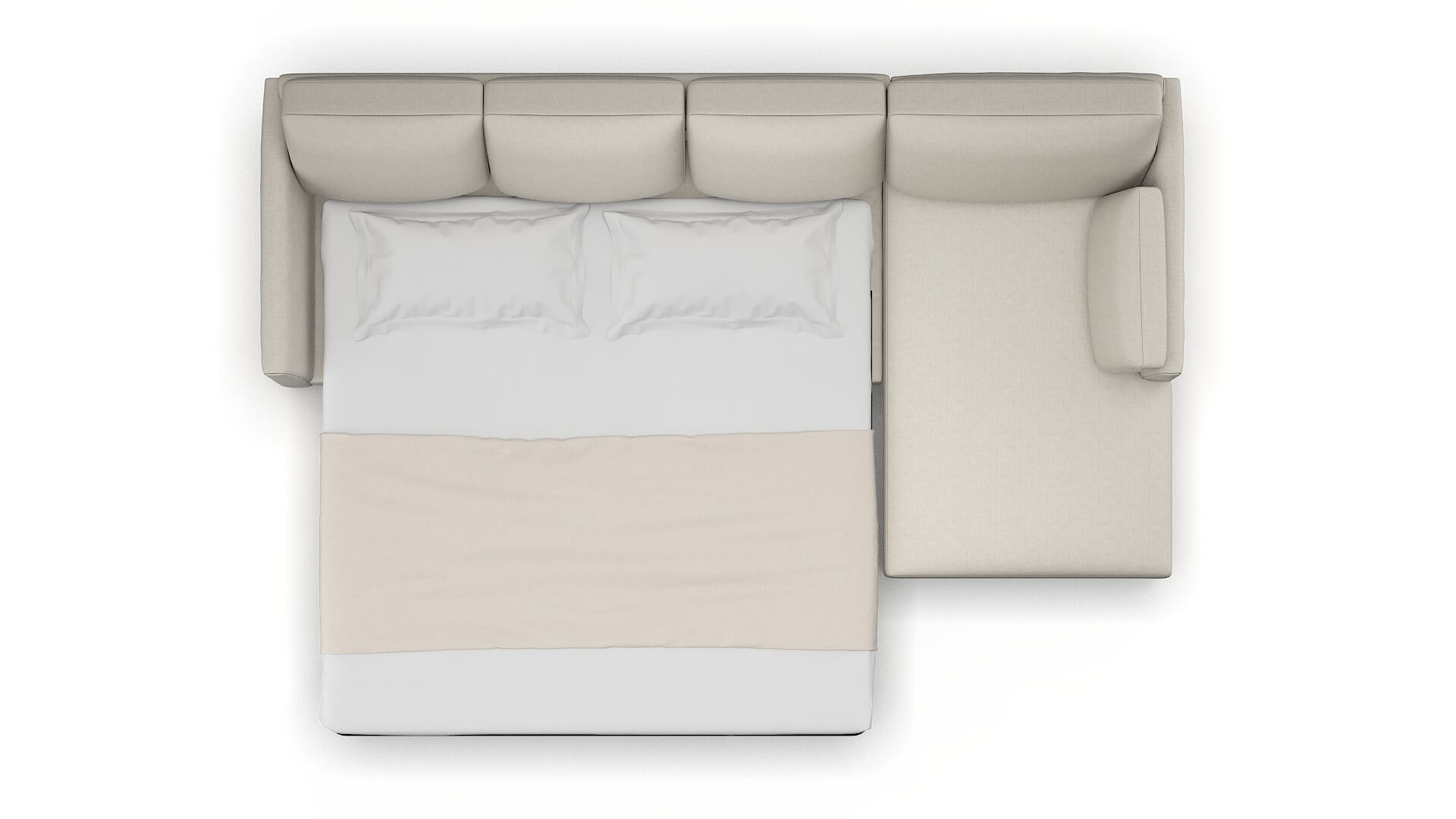 Dover Sasha Linen Panel Sleeper Espresso legs 3