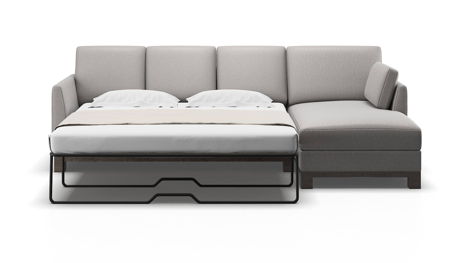 Dover Sasha Silver Panel Sleeper Espresso legs 1