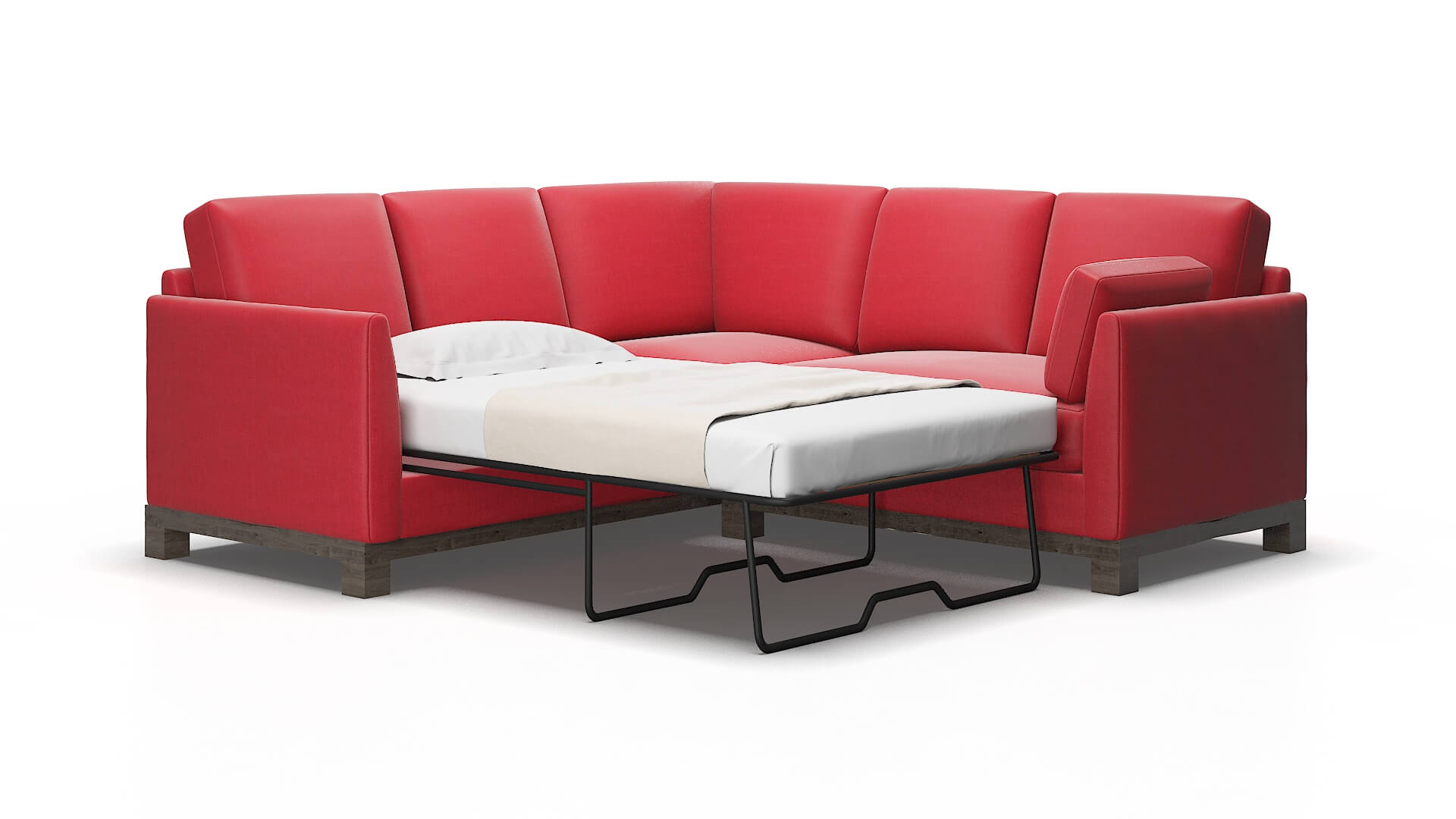 Dover Sorrento Berry Sectional Sleeper espresso legs 2