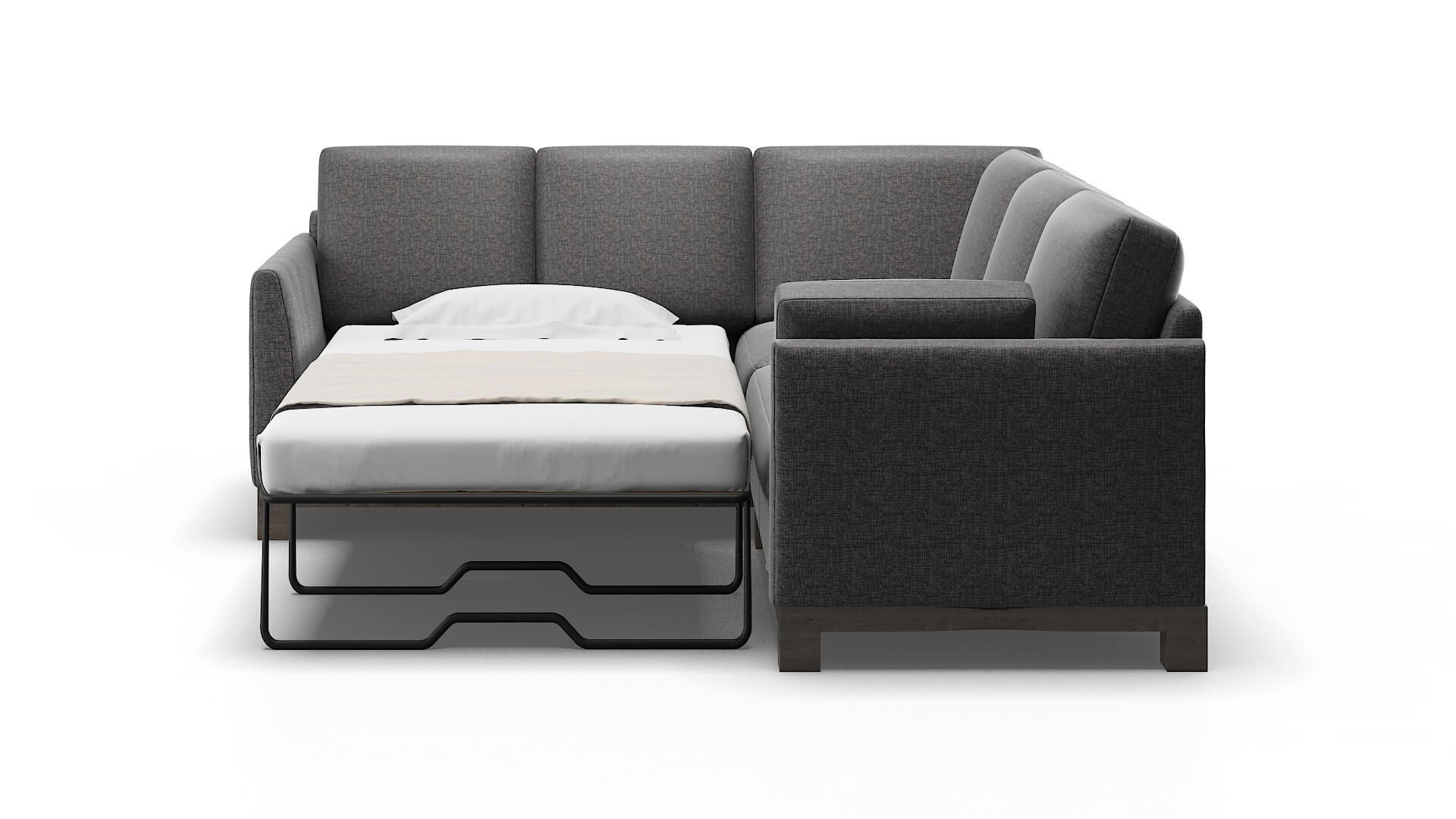 Dover Sosoftness 51 Sectional Sleeper Espresso legs 1