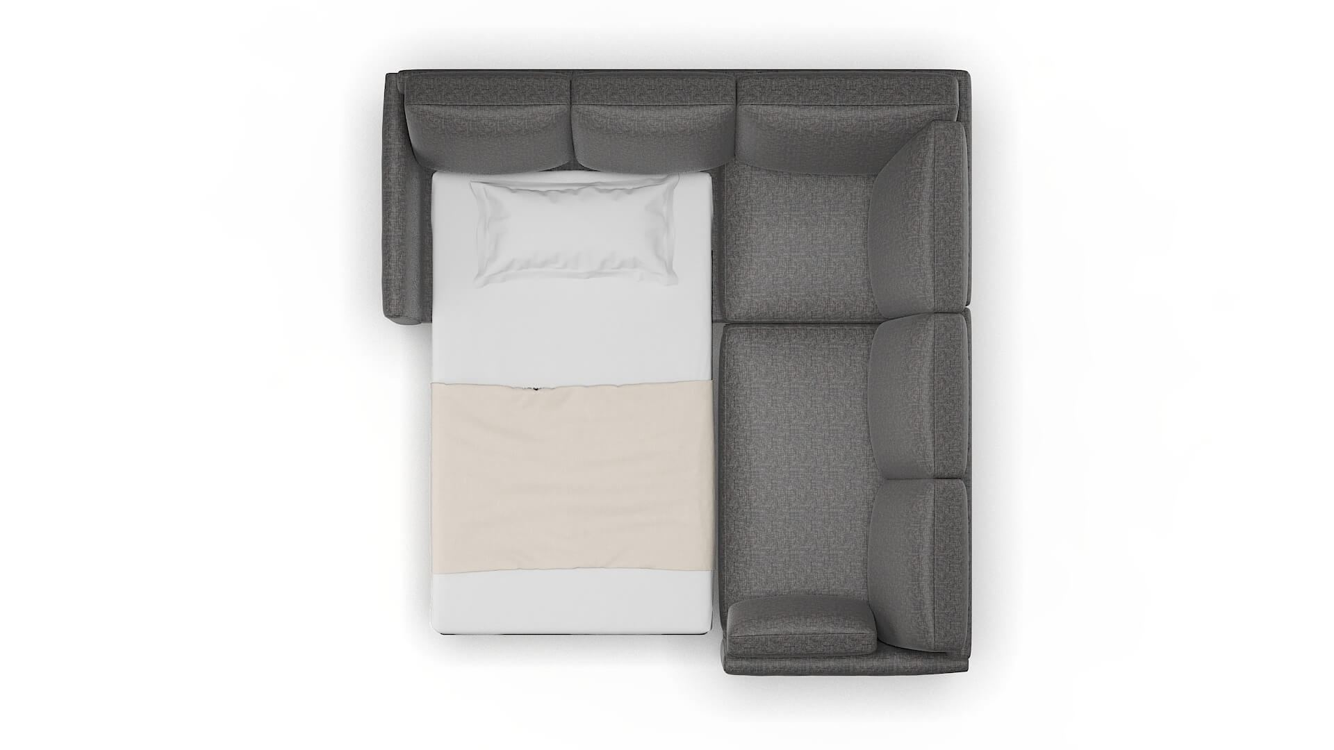 Dover Sosoftness 51 Sectional Sleeper Espresso legs 3