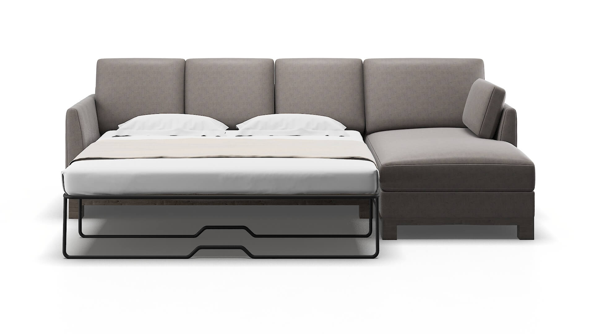 Dover Suave Slate Panel Sleeper Espresso legs 1