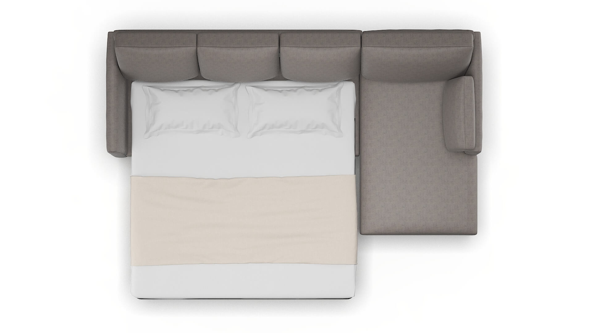 Dover Suave Slate Panel Sleeper Espresso legs 3