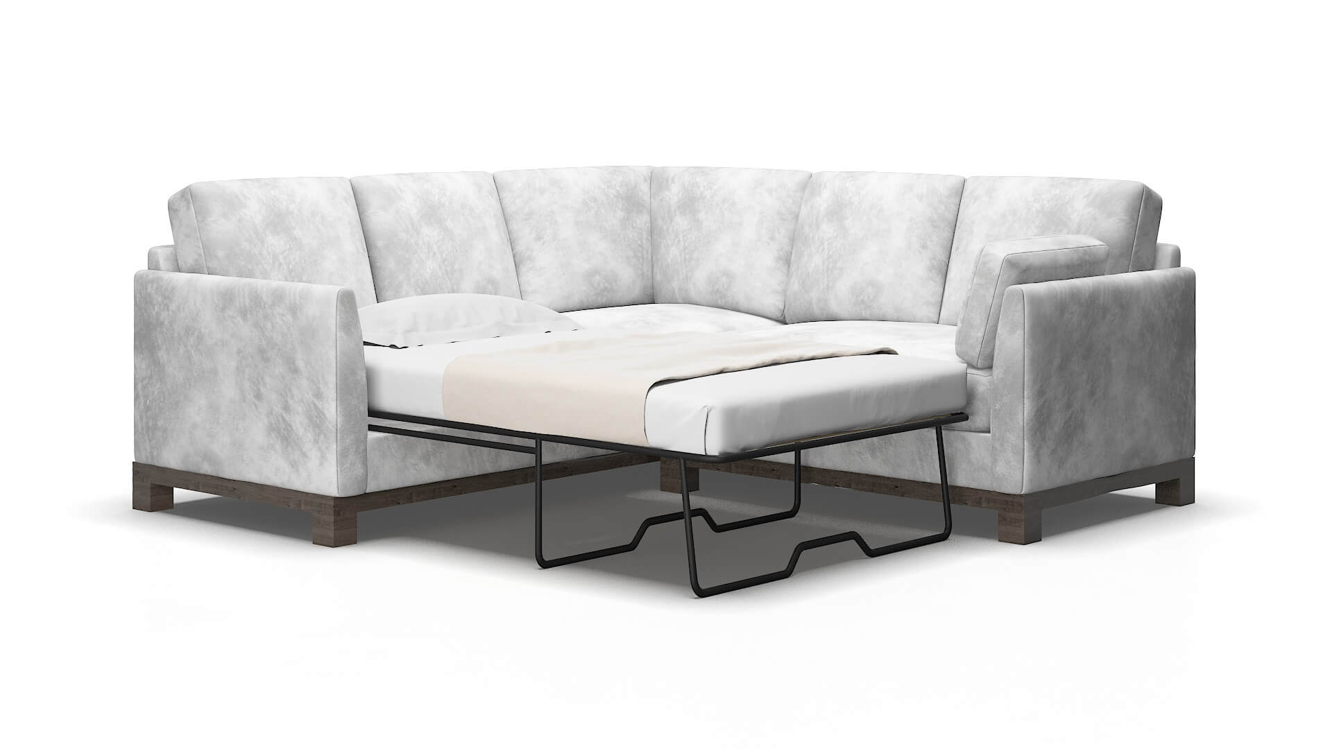 Dover Terrain pearl Sectional sleeper Espresso Legs  2