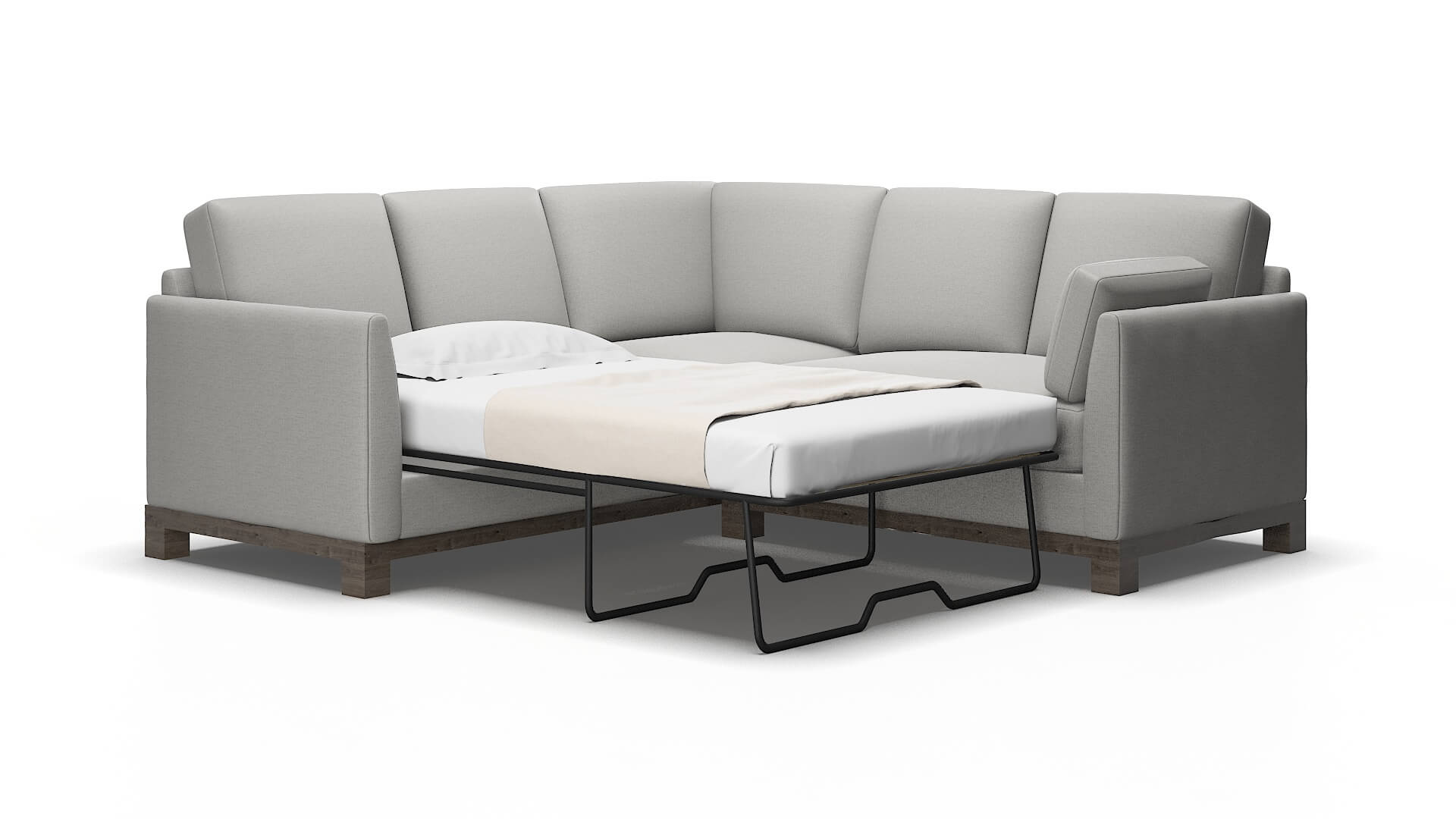 Dover Urban_d Pepper Sectional Sleeper Espresso legs 2