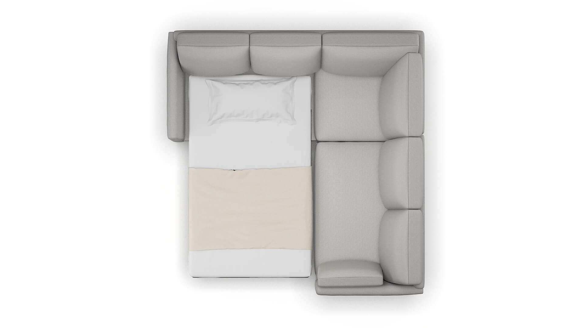 Dover Urban_d Pepper Sectional Sleeper Espresso legs 3