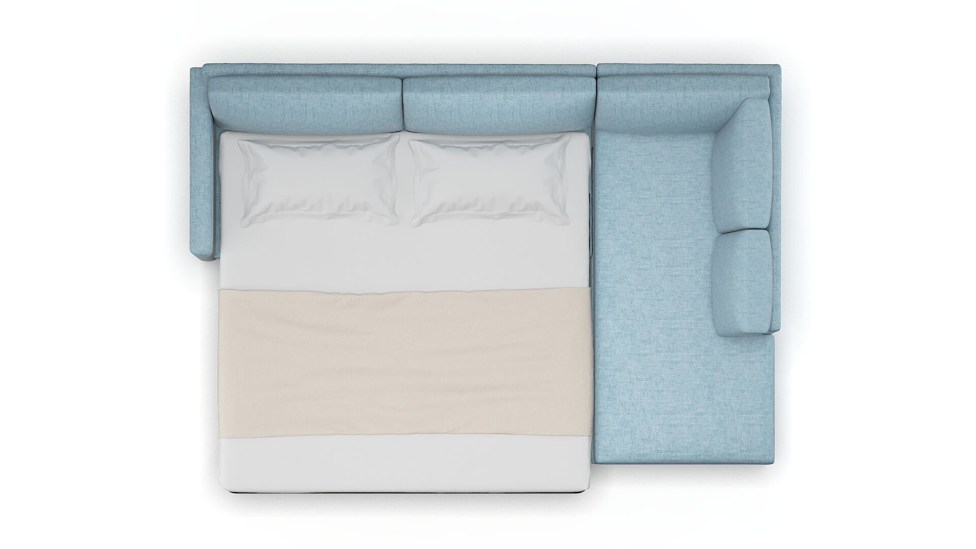 Dresden Atlas Turquoise Panel Sleeper Espresso legs 3