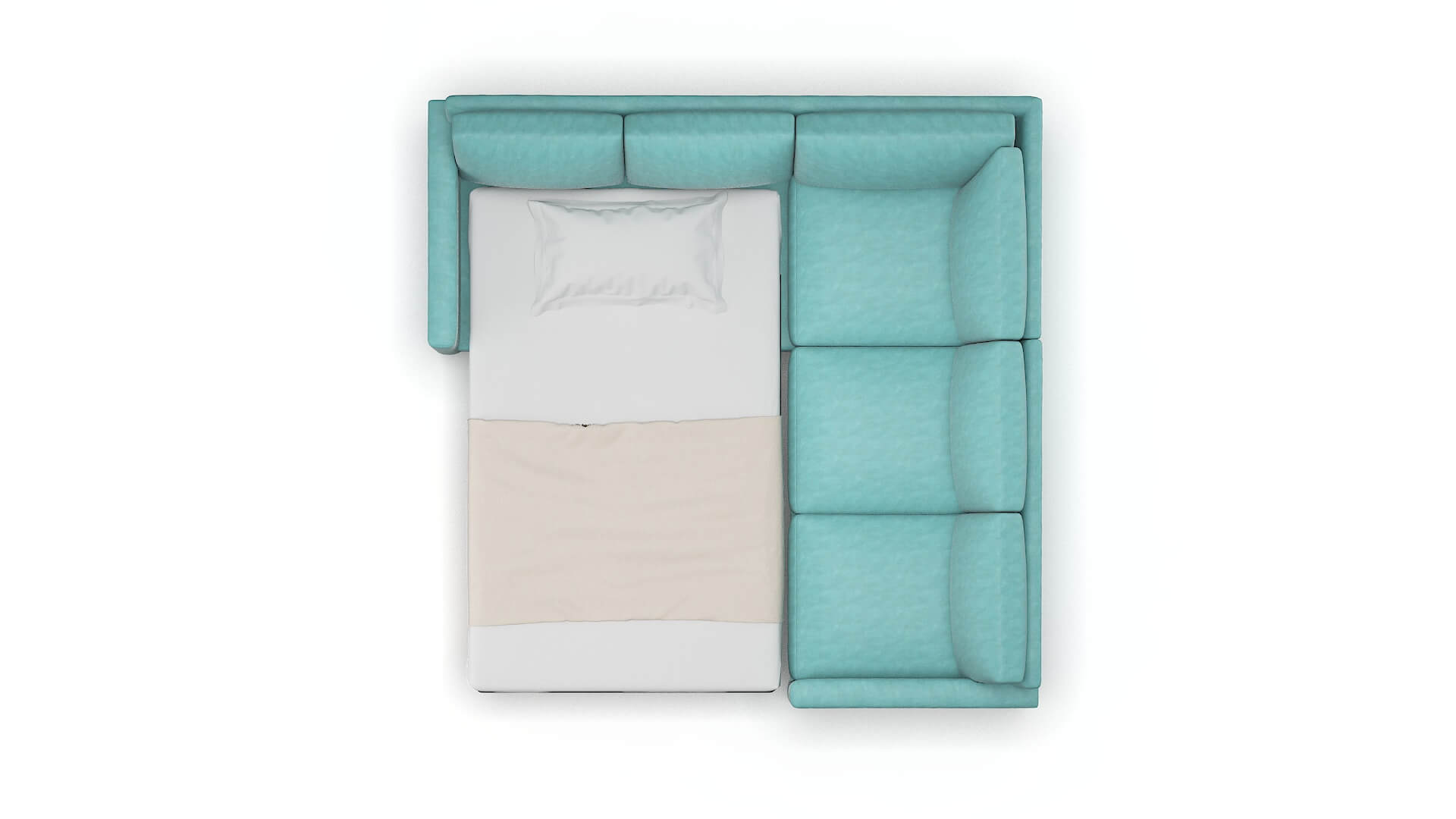 Dresden Avalon_hp Aqua Sectional Sleeper Espresso legs 3