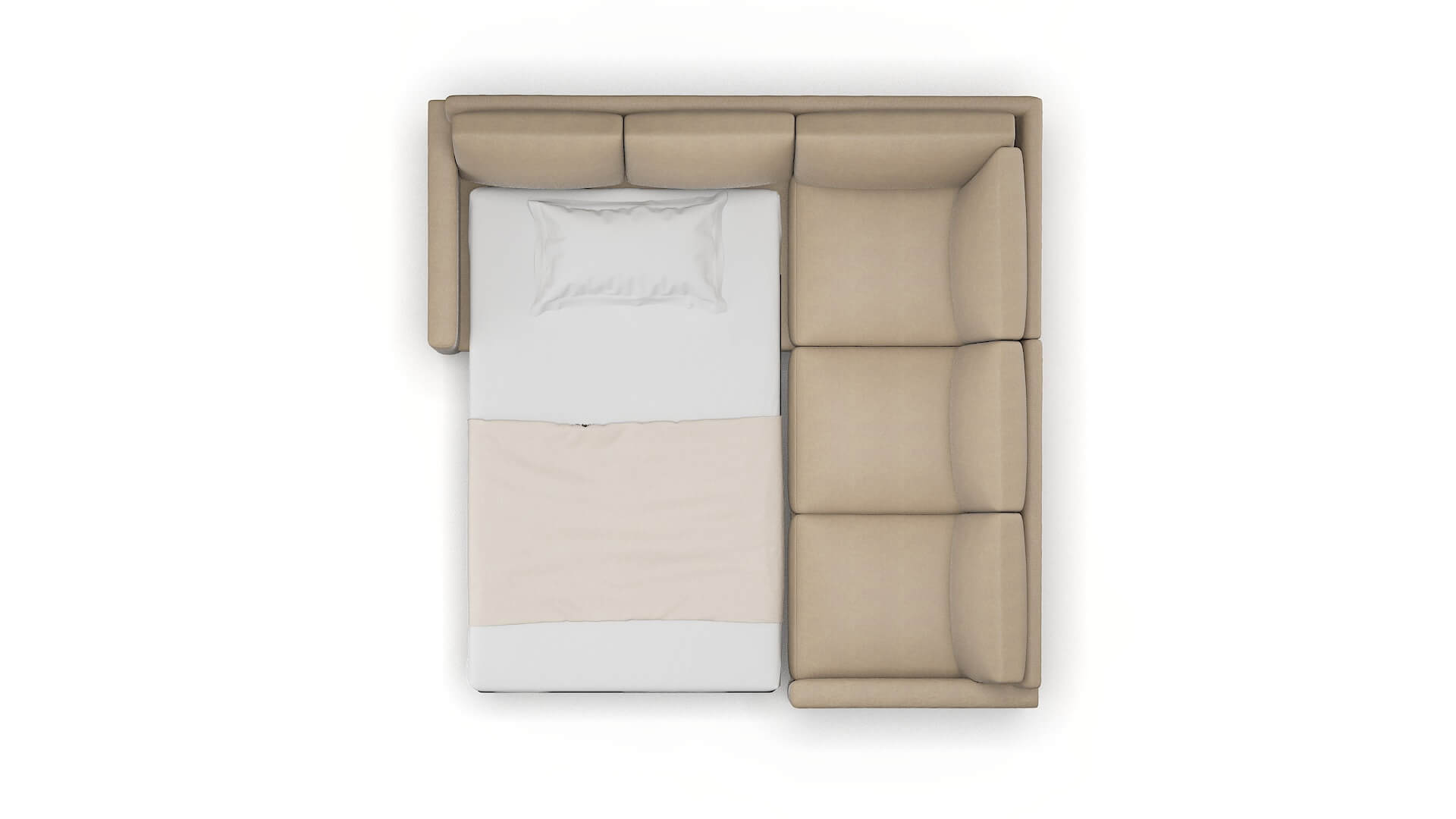 Dresden Avenger Driftwood Sectional Sleeper Espresso legs 3