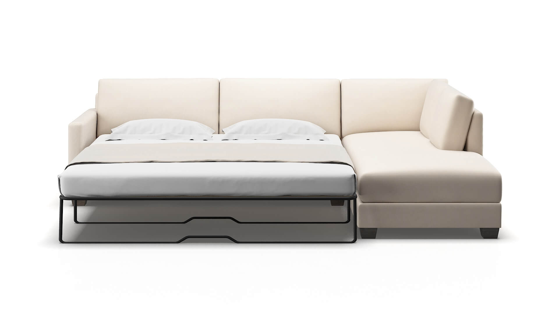Dresden Bella Buckwheat Panel Sleeper Espresso legs 1