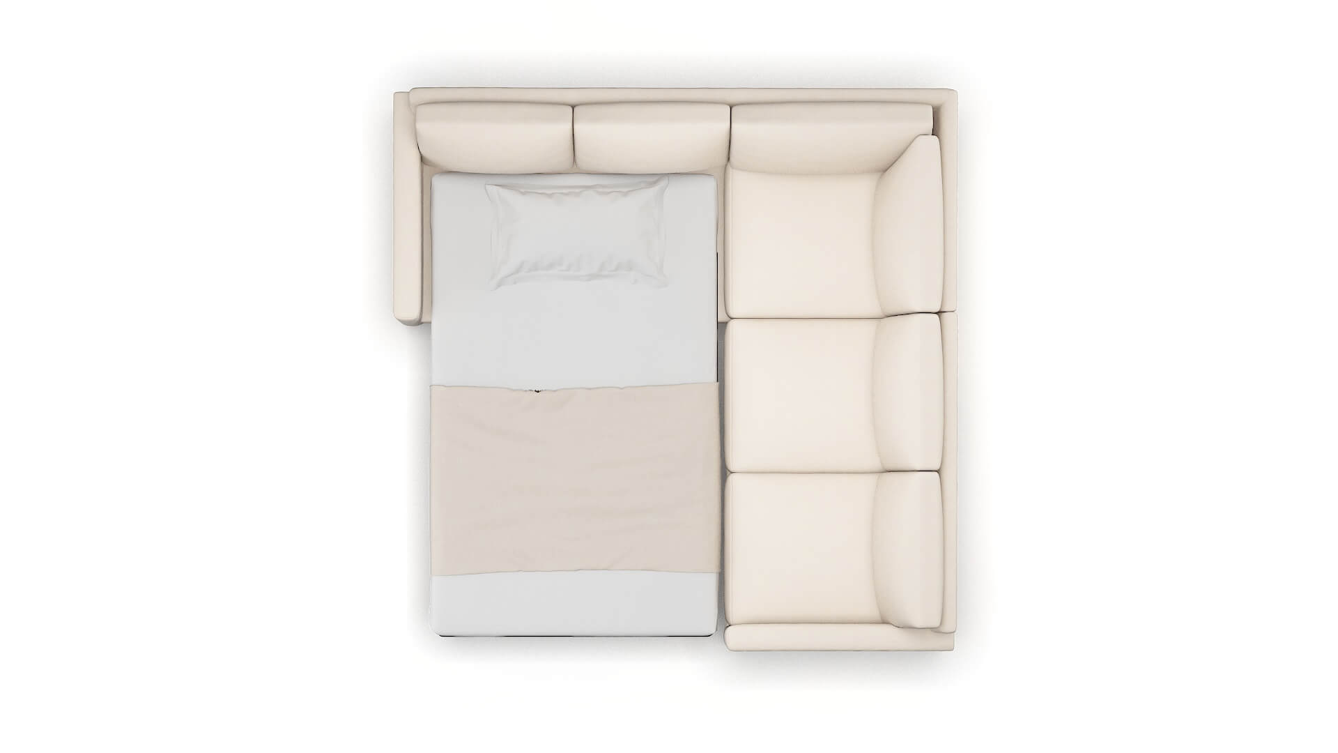 Dresden Bella Buckwheat Sectional Sleeper Espresso legs 3