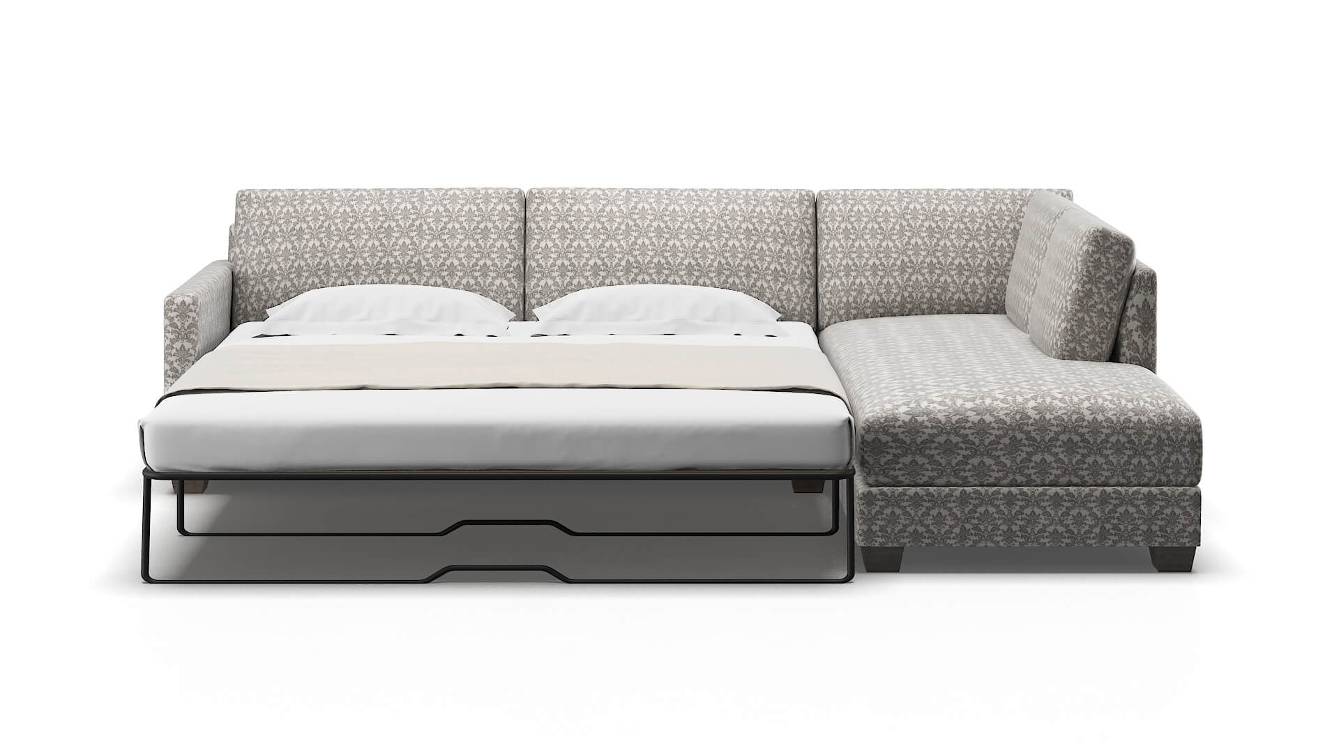 Dresden Bergamo Dove Panel Sleeper Espresso legs 1