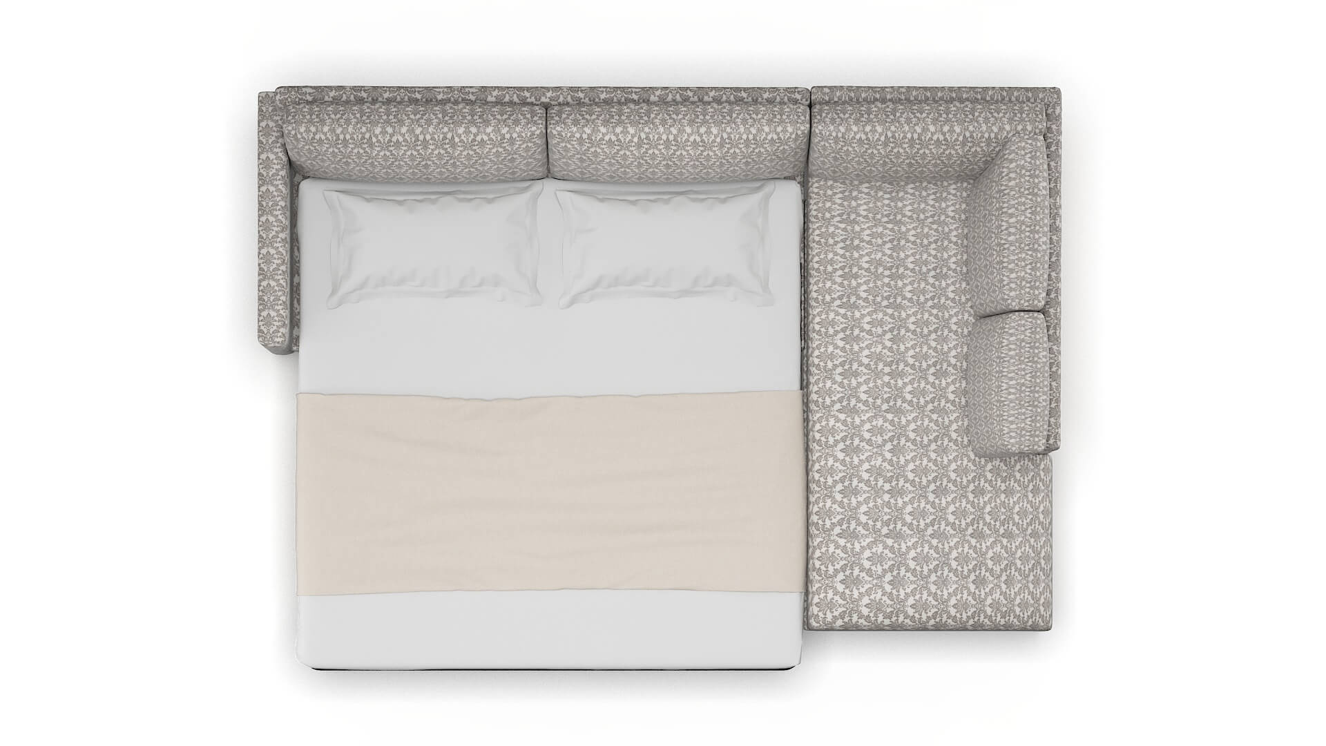 Dresden Bergamo Dove Panel Sleeper Espresso legs 3