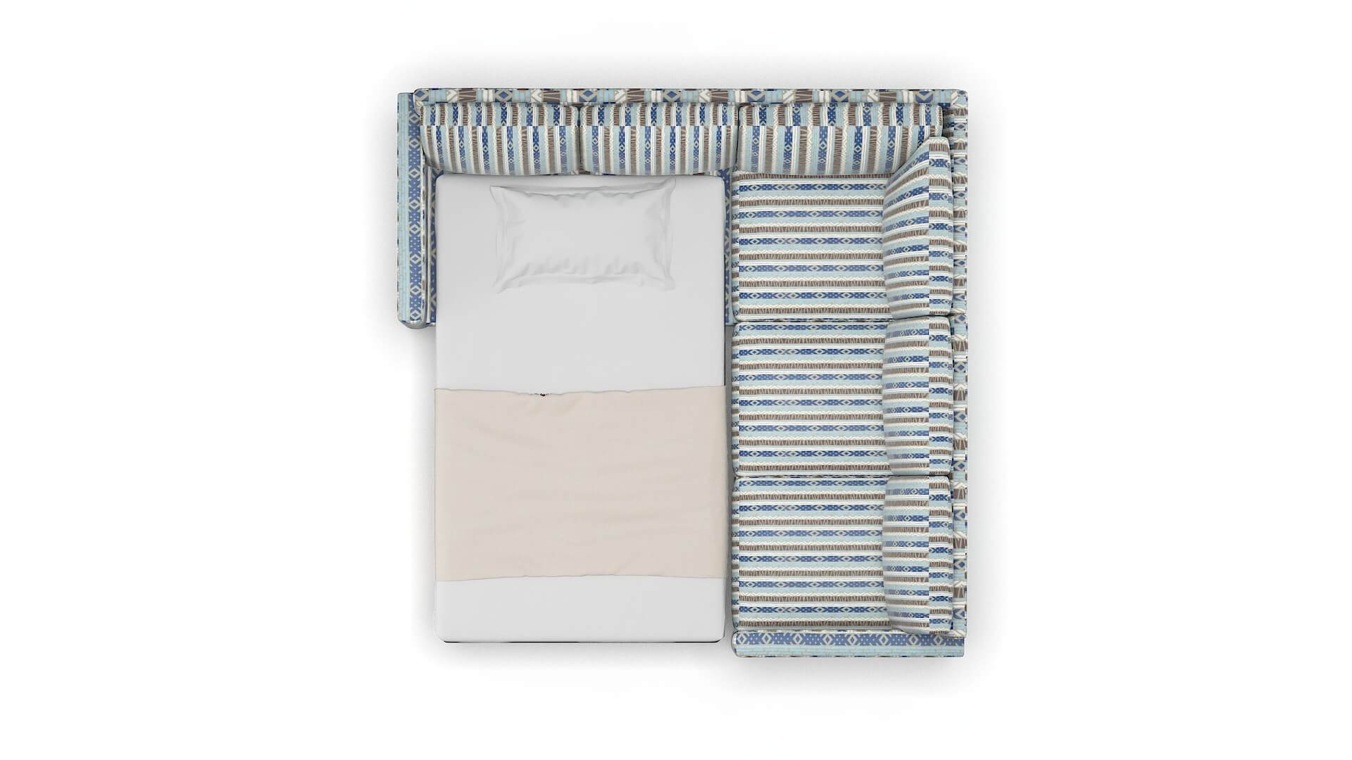 Dresden Bodhi Indigo Sectional Sleeper Espresso legs 3