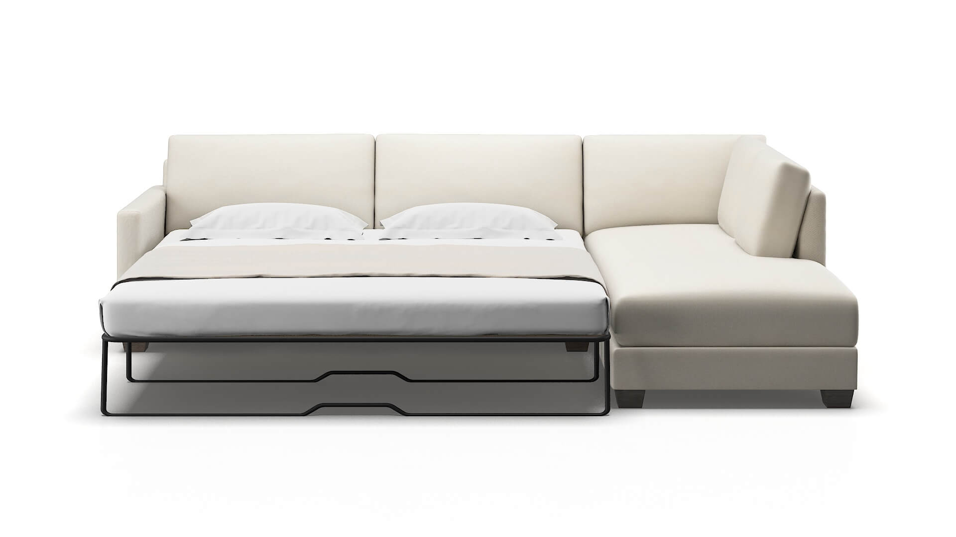 Dresden Bungalow Ivory Panel Sleeper Espresso legs 1