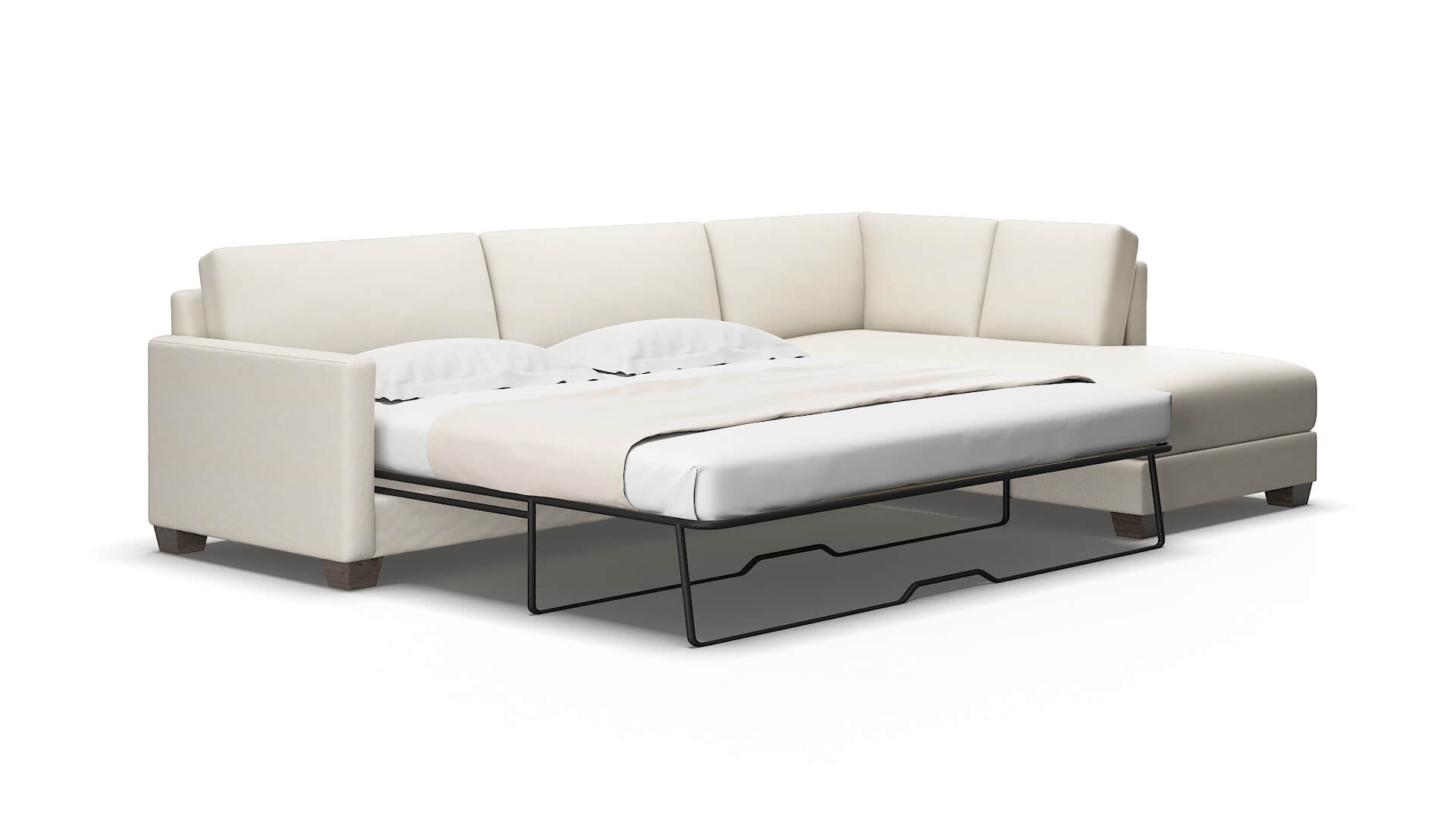 Dresden Bungalow Ivory Panel Sleeper Espresso legs 2