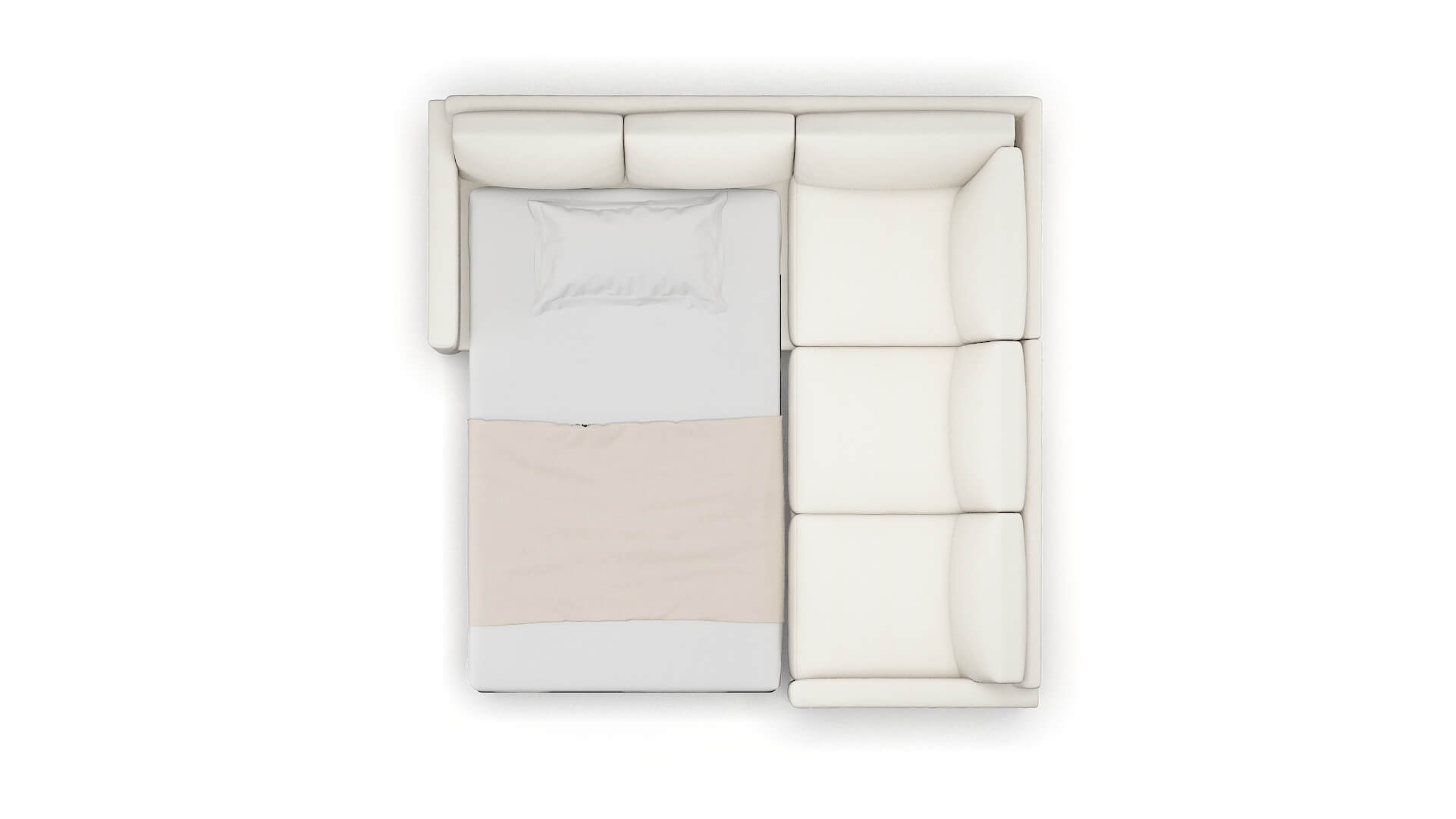 Dresden Chance Bone Sectional Sleeper Espresso legs 3