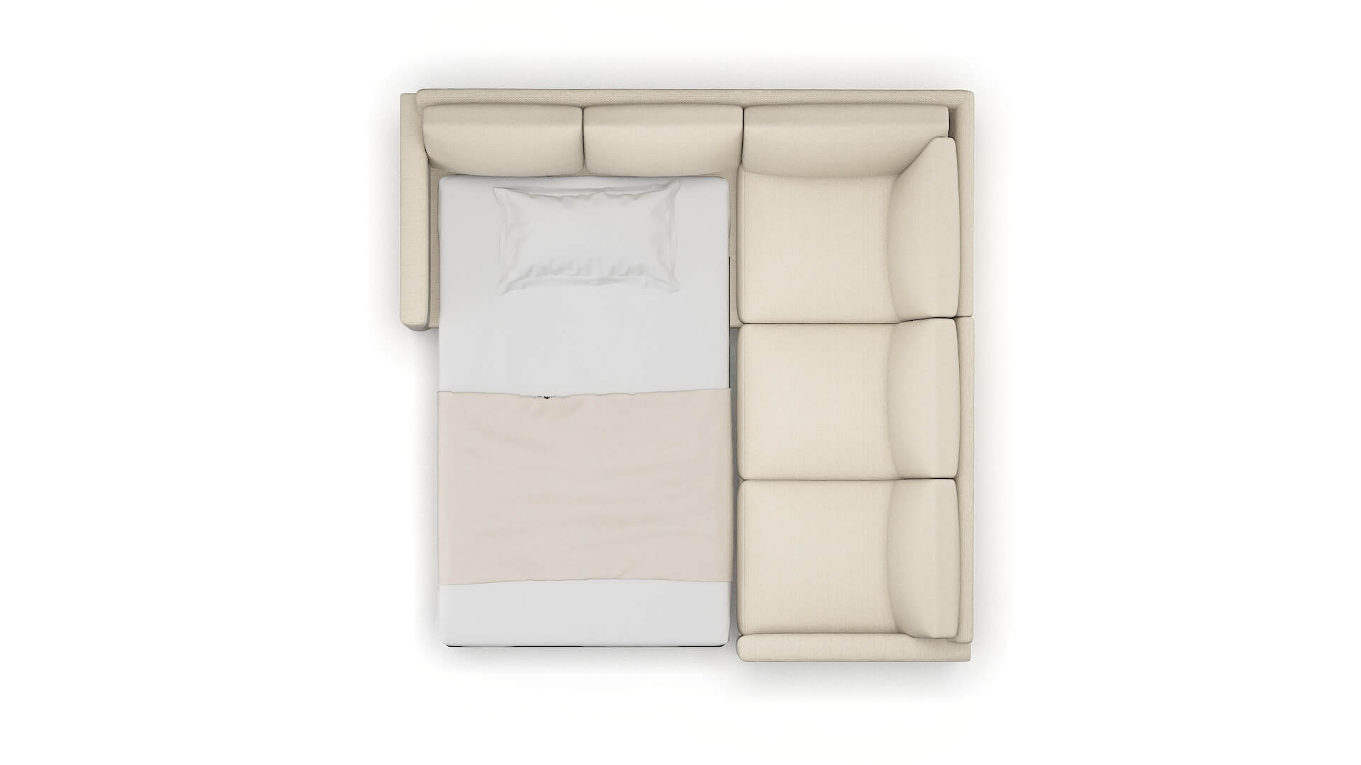 Dresden Chance Sand Sectional Sleeper Espresso legs 3