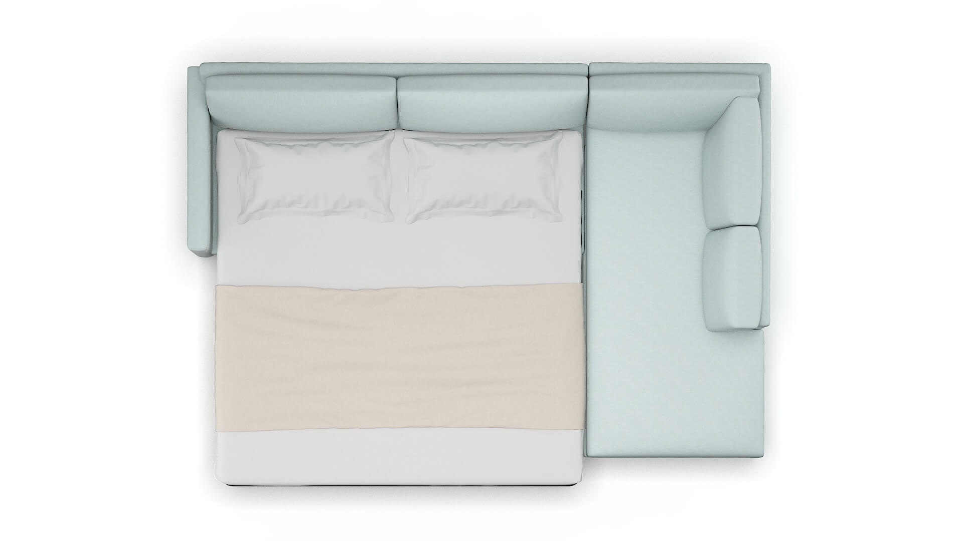 Dresden Clyde Cornflower Panel Sleeper Espresso legs 3