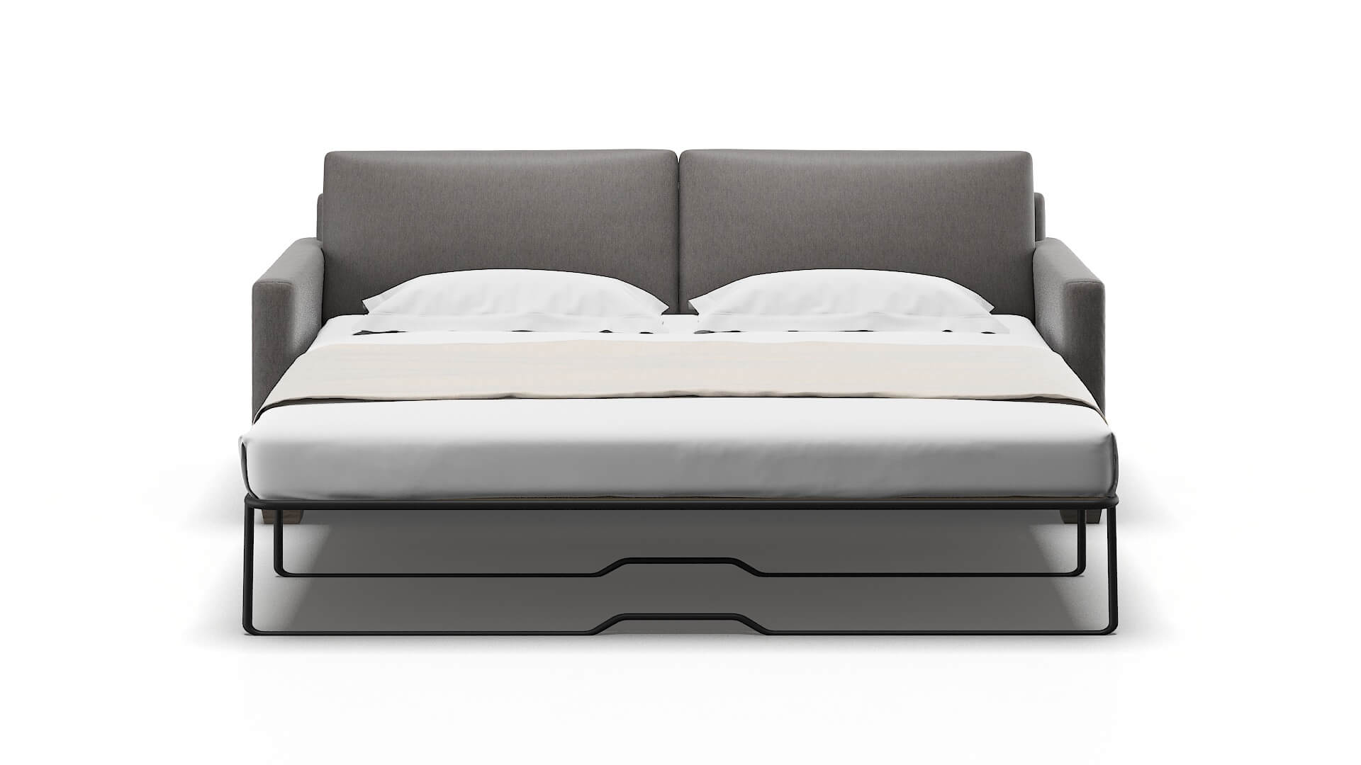 Dresden Cosmo Charcoal Sofa Sleeper Espresso legs 1