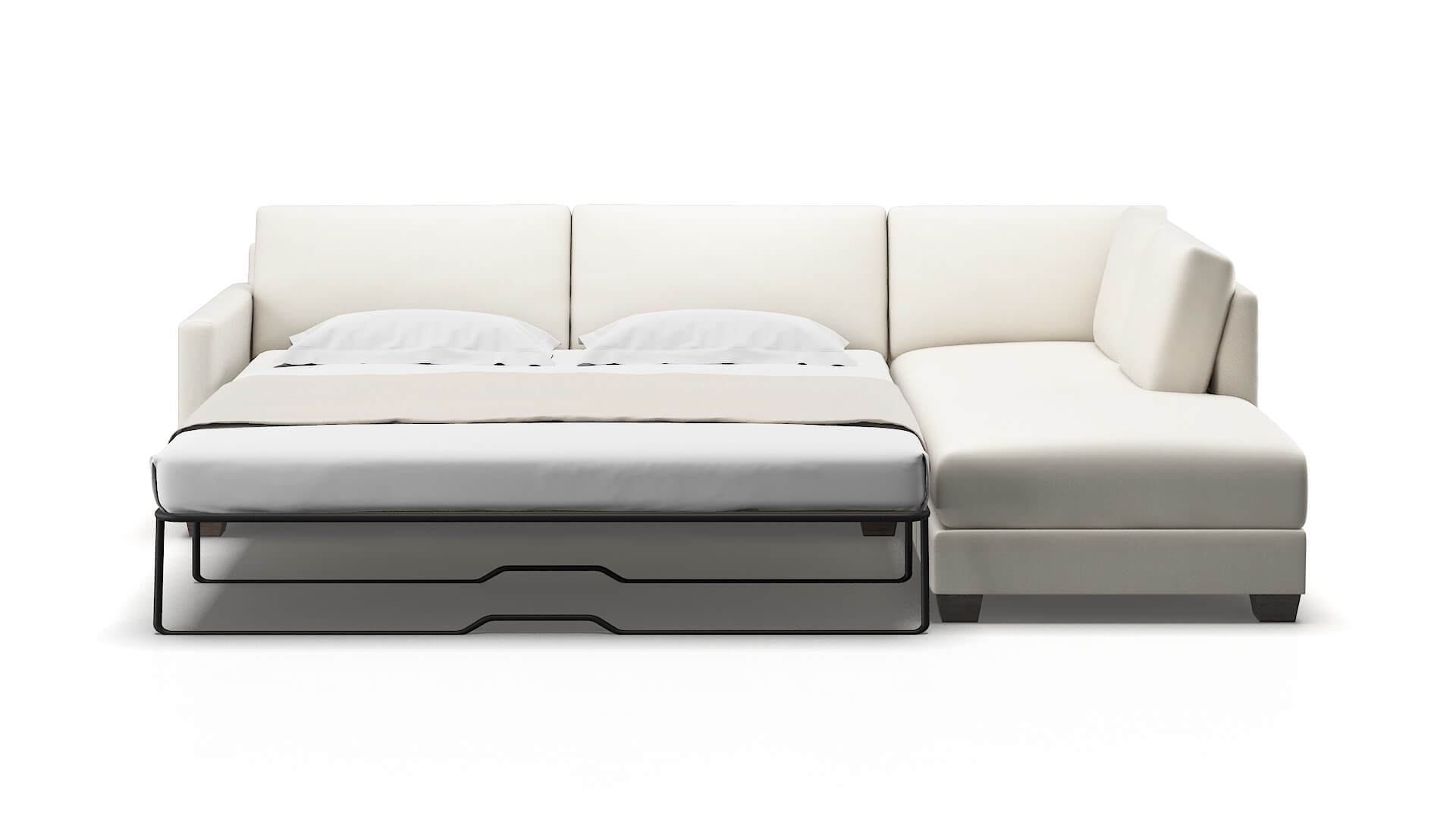 Dresden Cosmo Ivory Panel Sleeper Espresso legs 1