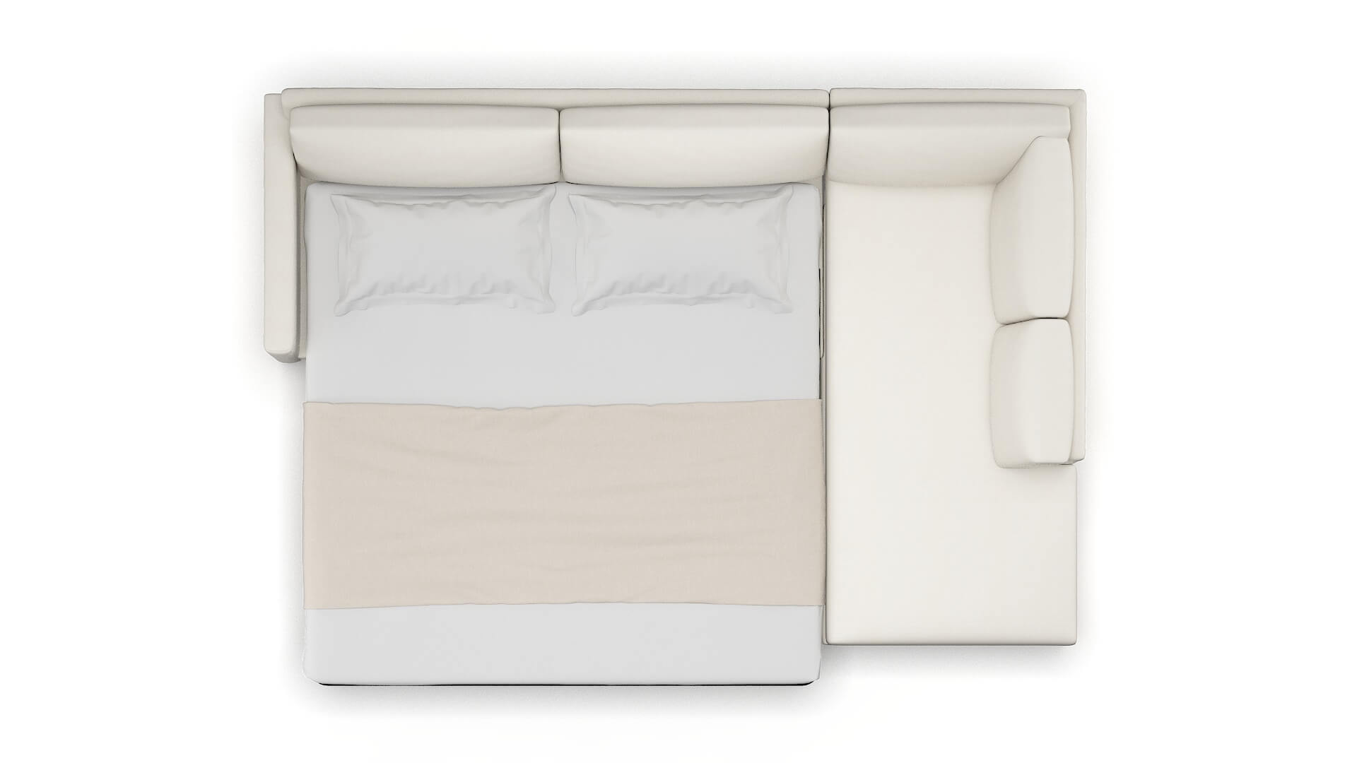 Dresden Cosmo Ivory Panel Sleeper Espresso legs 3