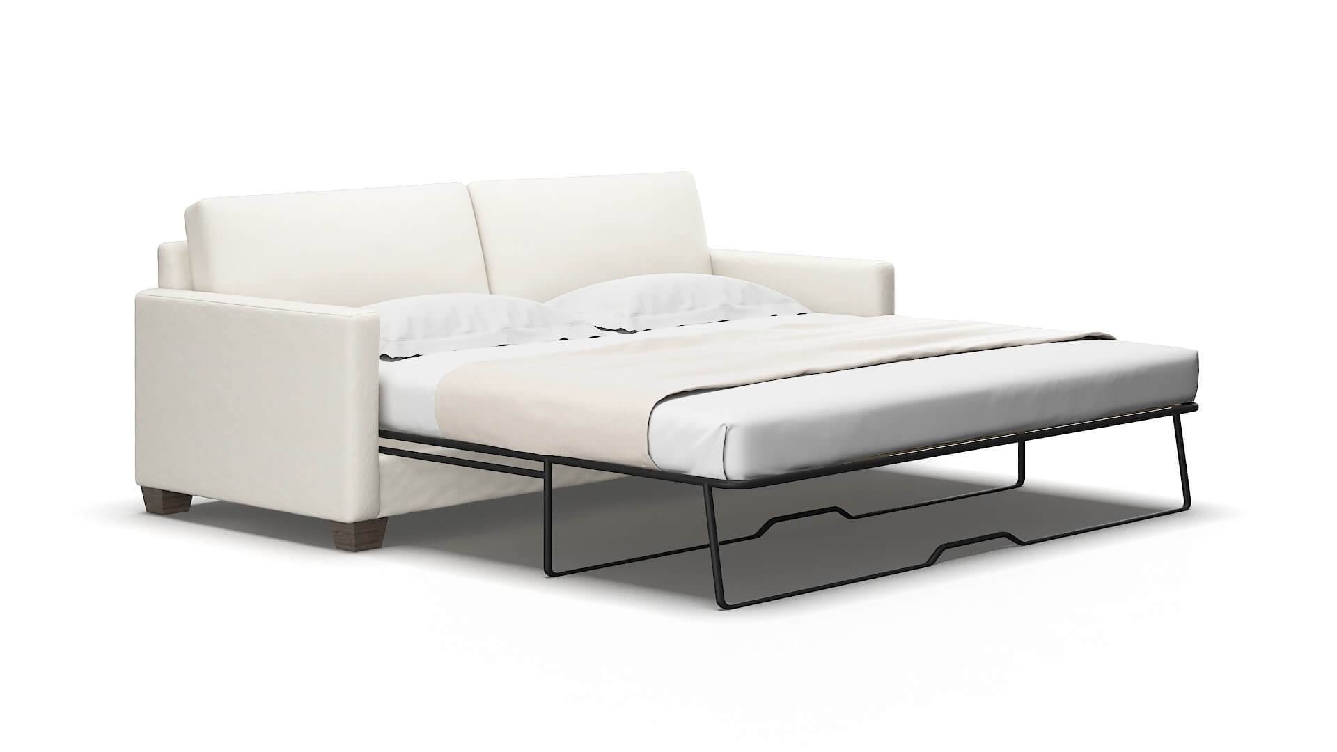 Dresden Cosmo ivory Sofa sleeper Espresso Legs  2