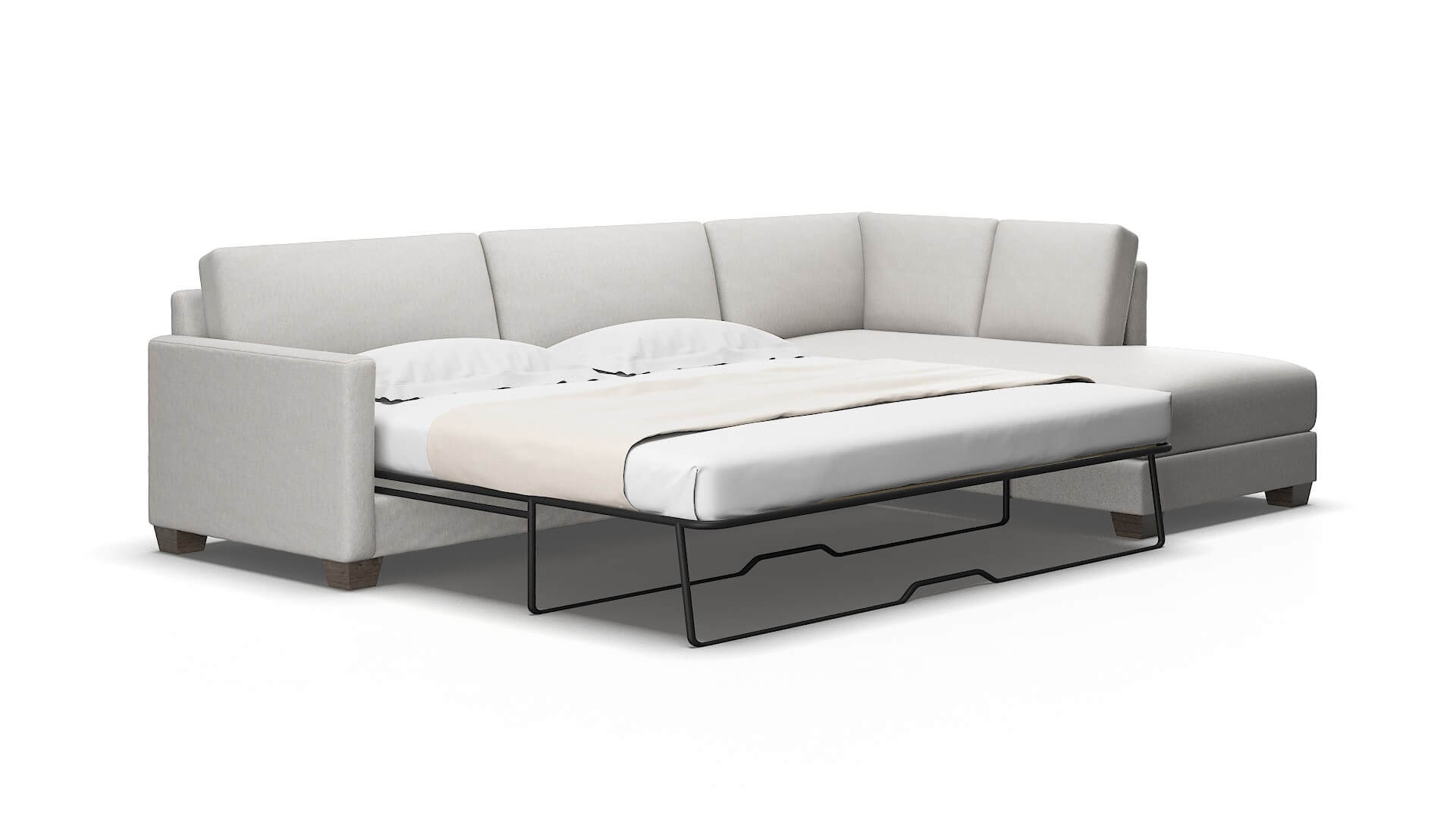 Dresden Cosmo silver Panel sleeper Espresso Legs  2