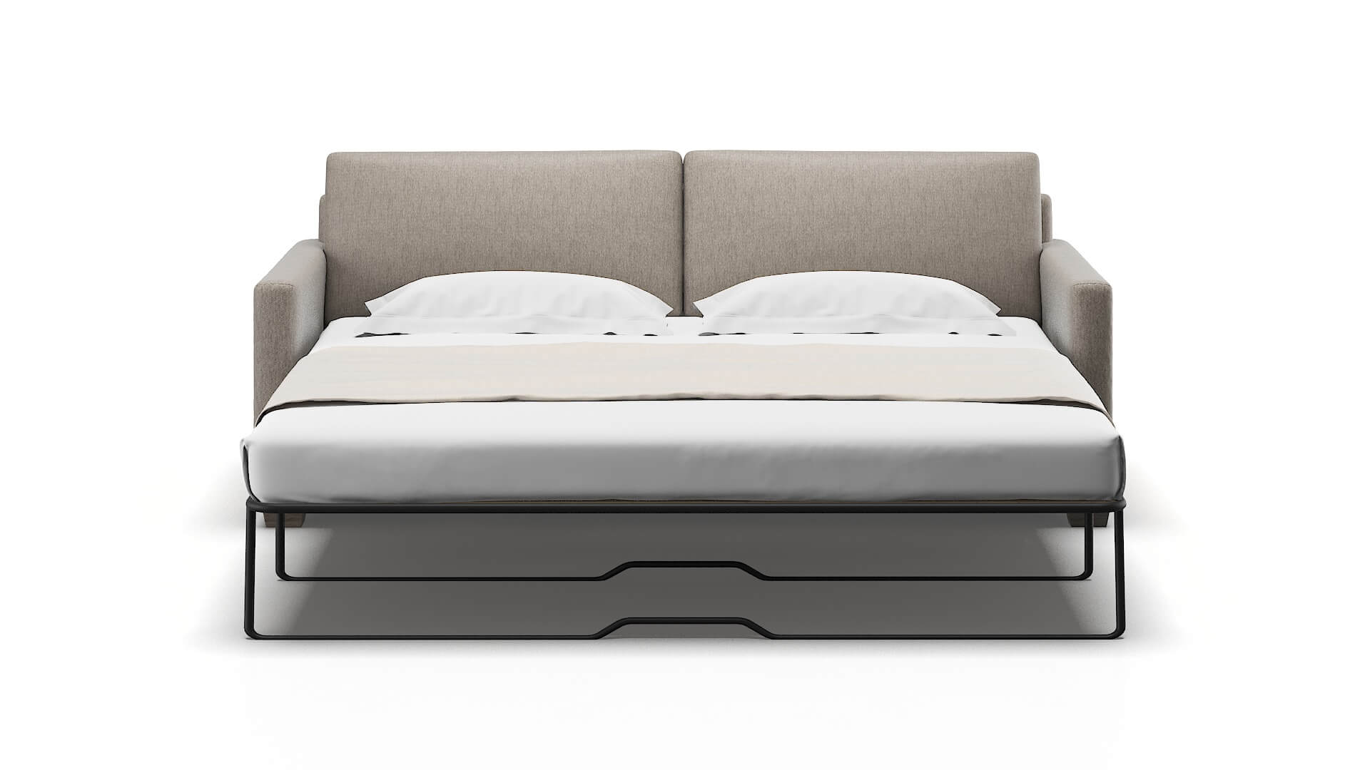 Dresden Cosmo Taupe Sofa Sleeper Espresso legs 1