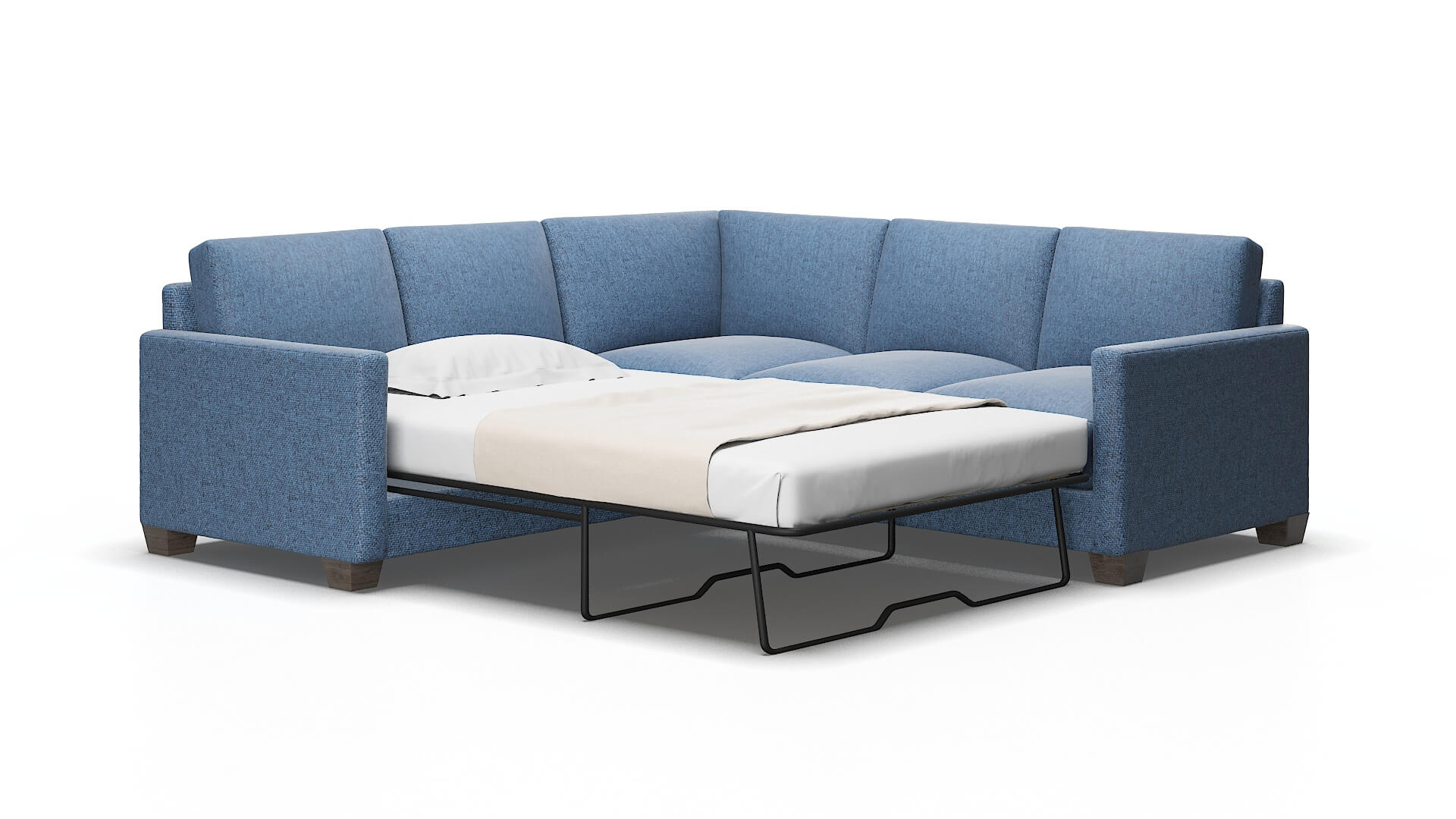 Dresden Derby Navy Sectional Sleeper Espresso legs 2