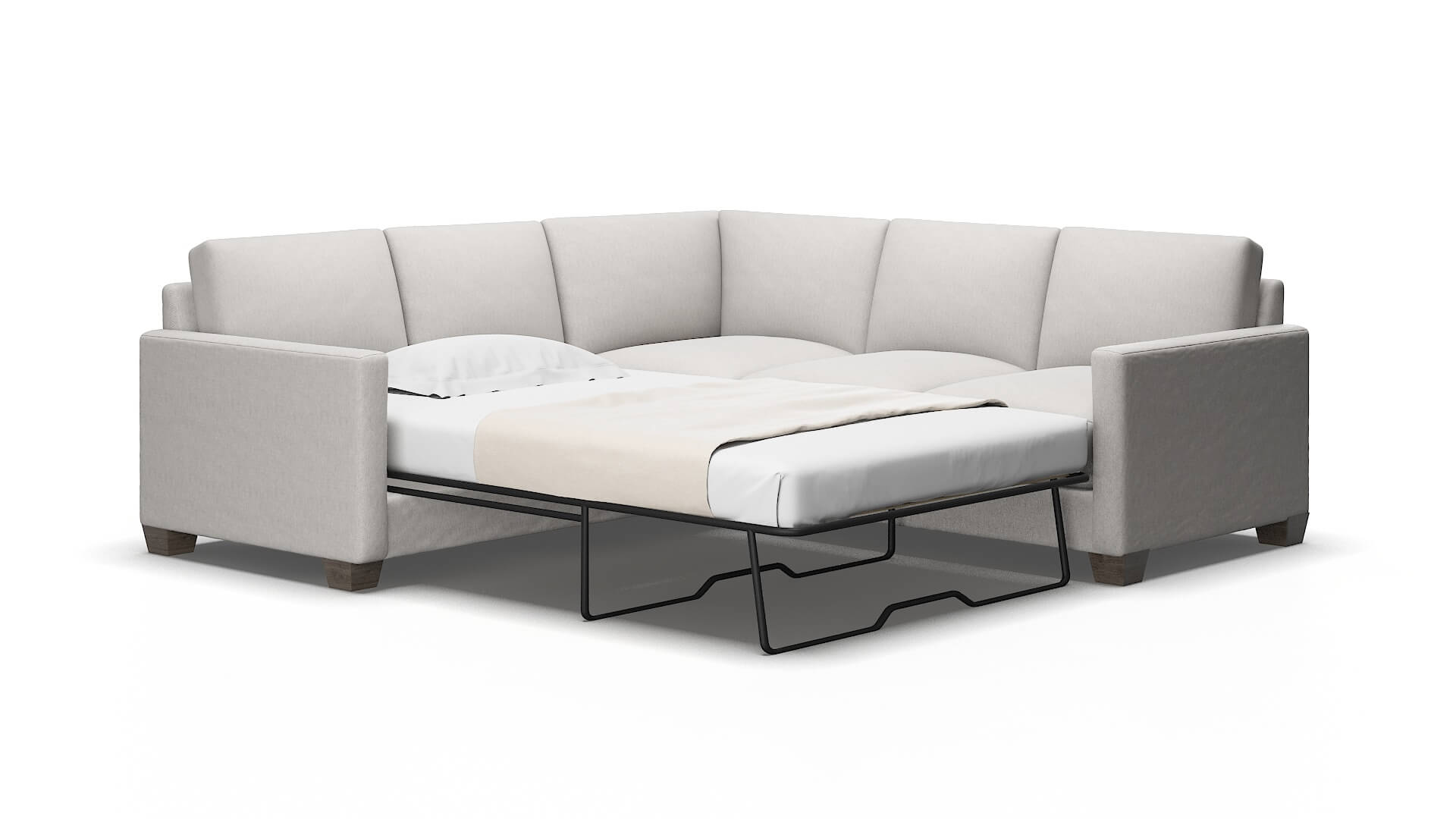 Dresden Dream_d sterling Sectional sleeper Espresso Legs  2
