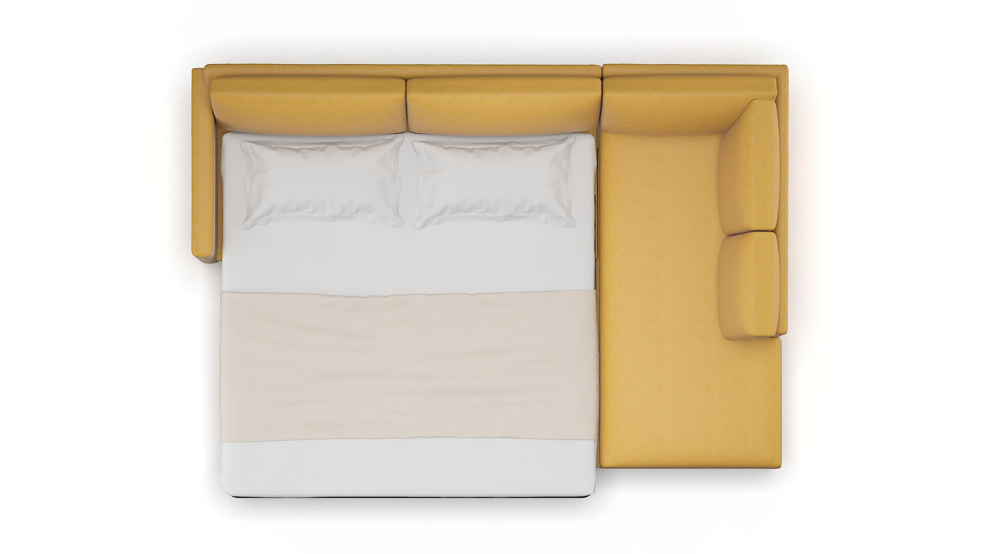 Dresden Dream_d Sunflower Panel Sleeper Espresso legs 3