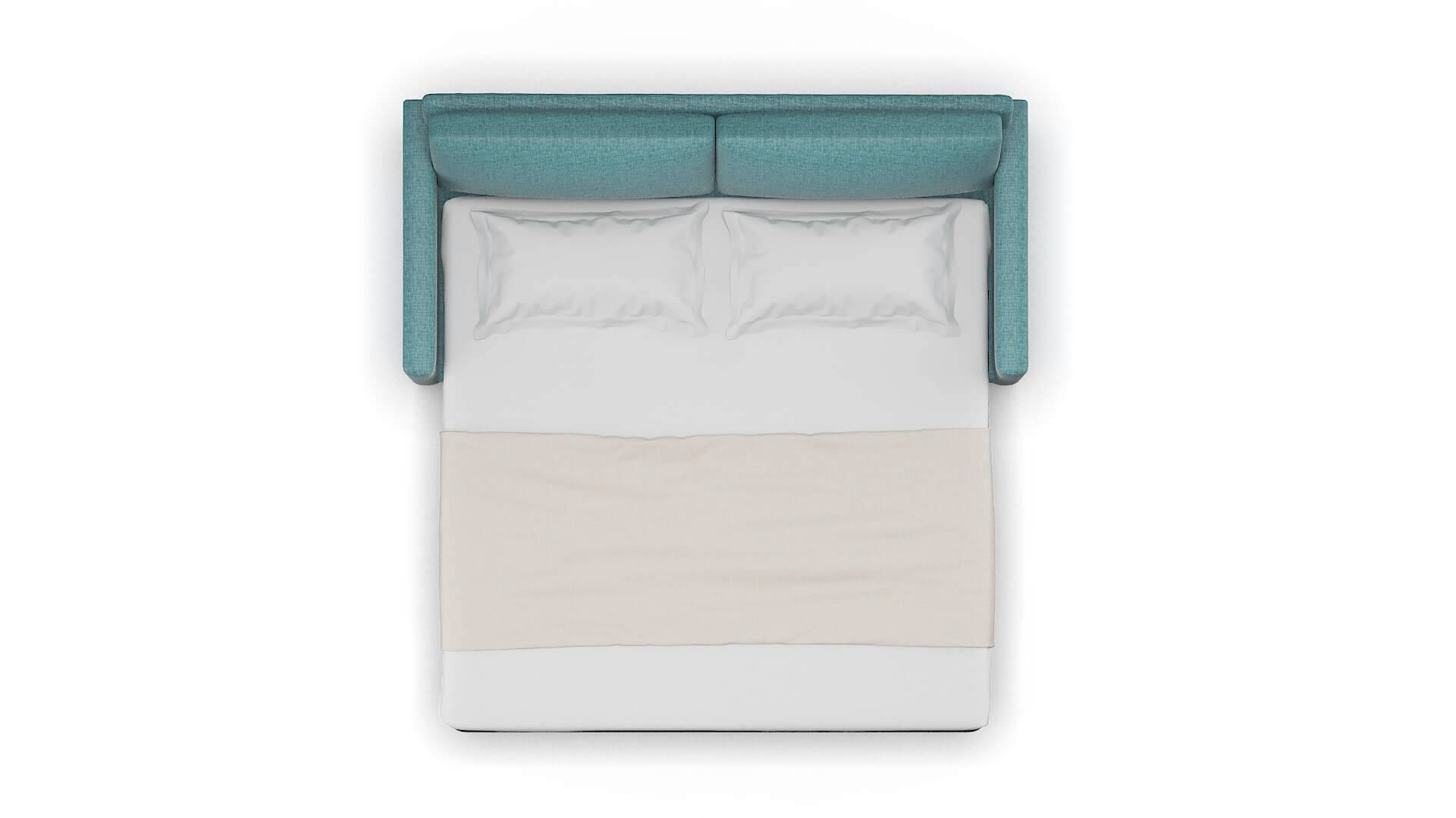 Dresden Elliot Teal Sofa Sleeper Espresso legs 3