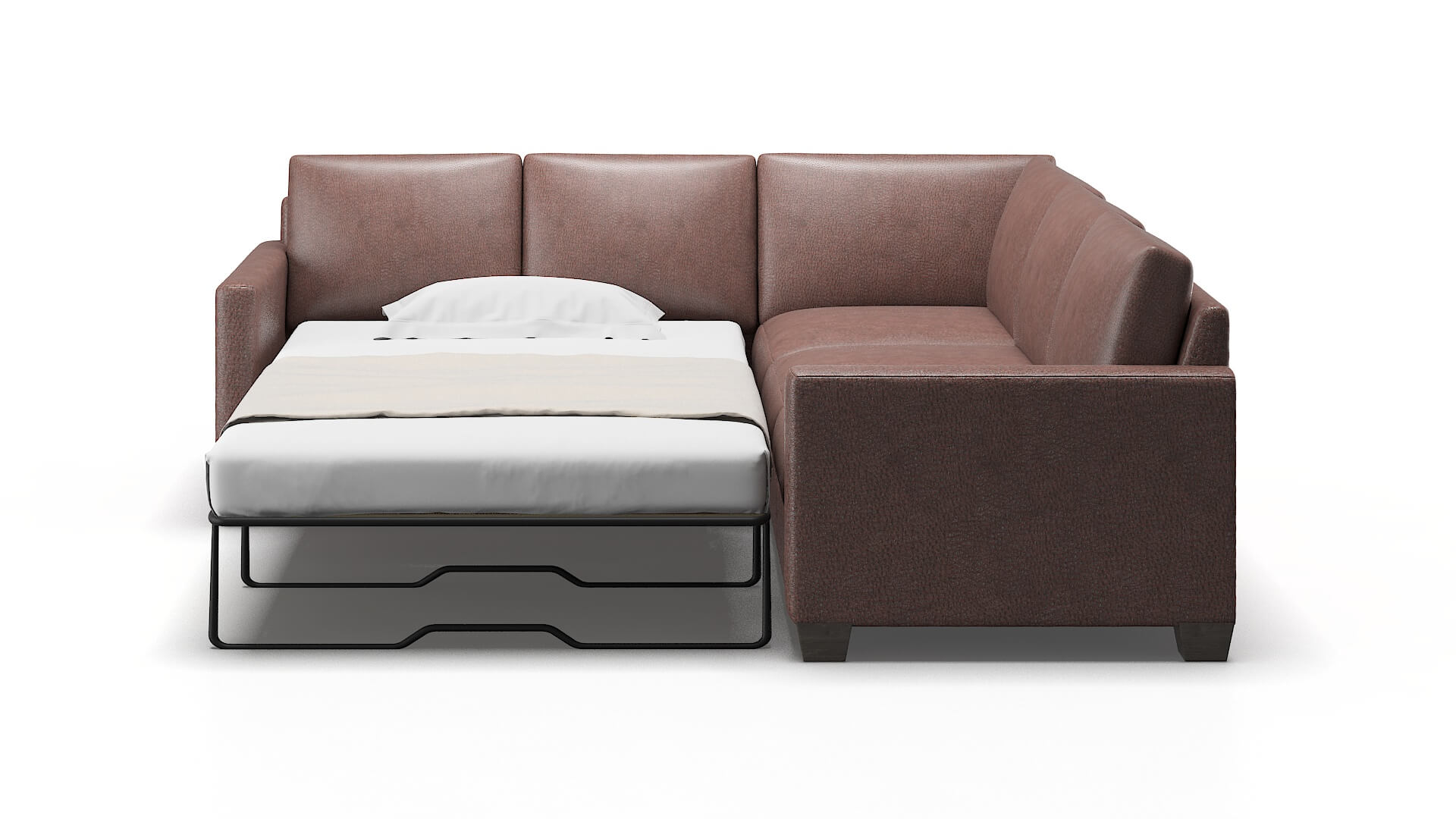 Dresden Ford Brown Sectional Sleeper Espresso legs 1
