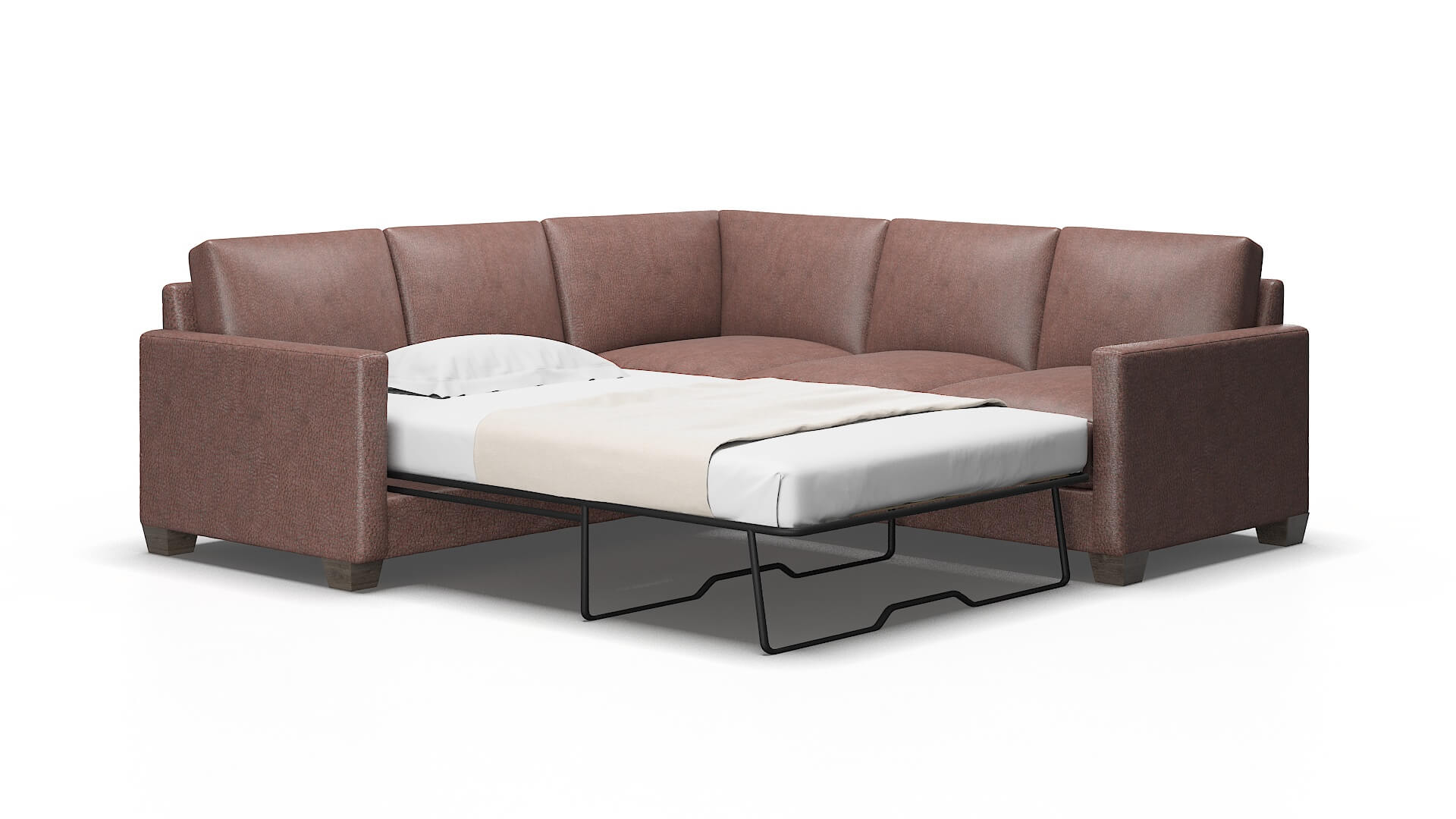Dresden Ford brown Sectional sleeper Espresso Legs  2