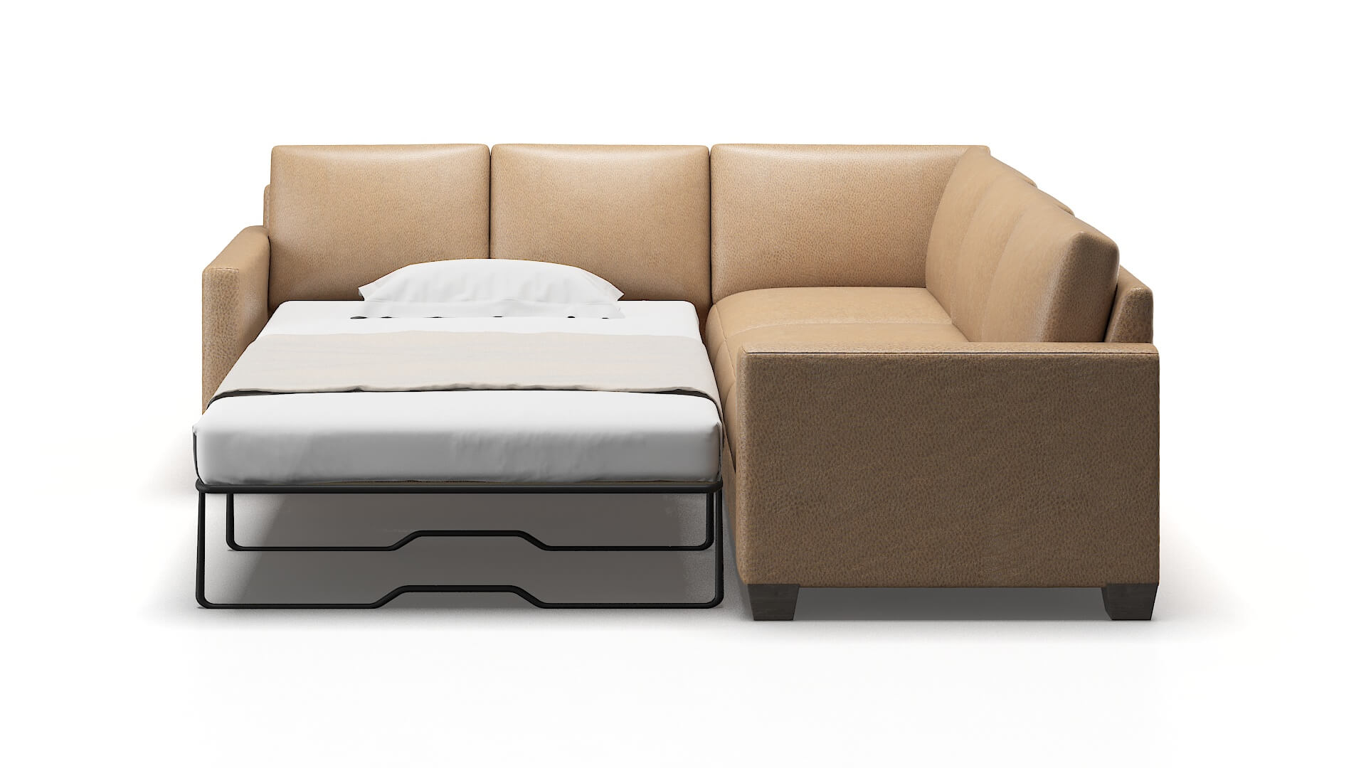 Dresden Ford Dune Sectional Sleeper Espresso legs 1