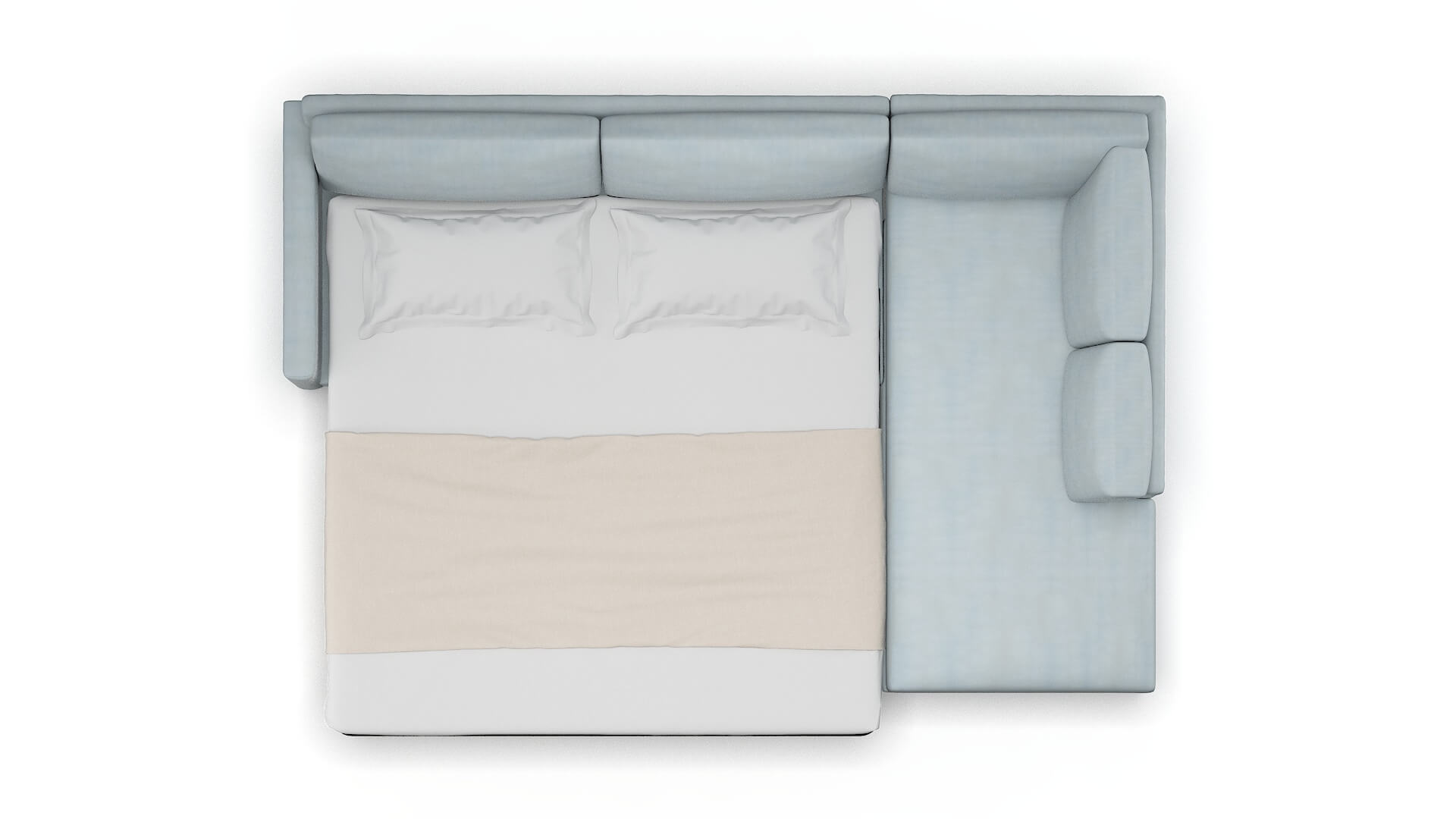 Dresden Hathaway Aqua Panel Sleeper Espresso legs 3