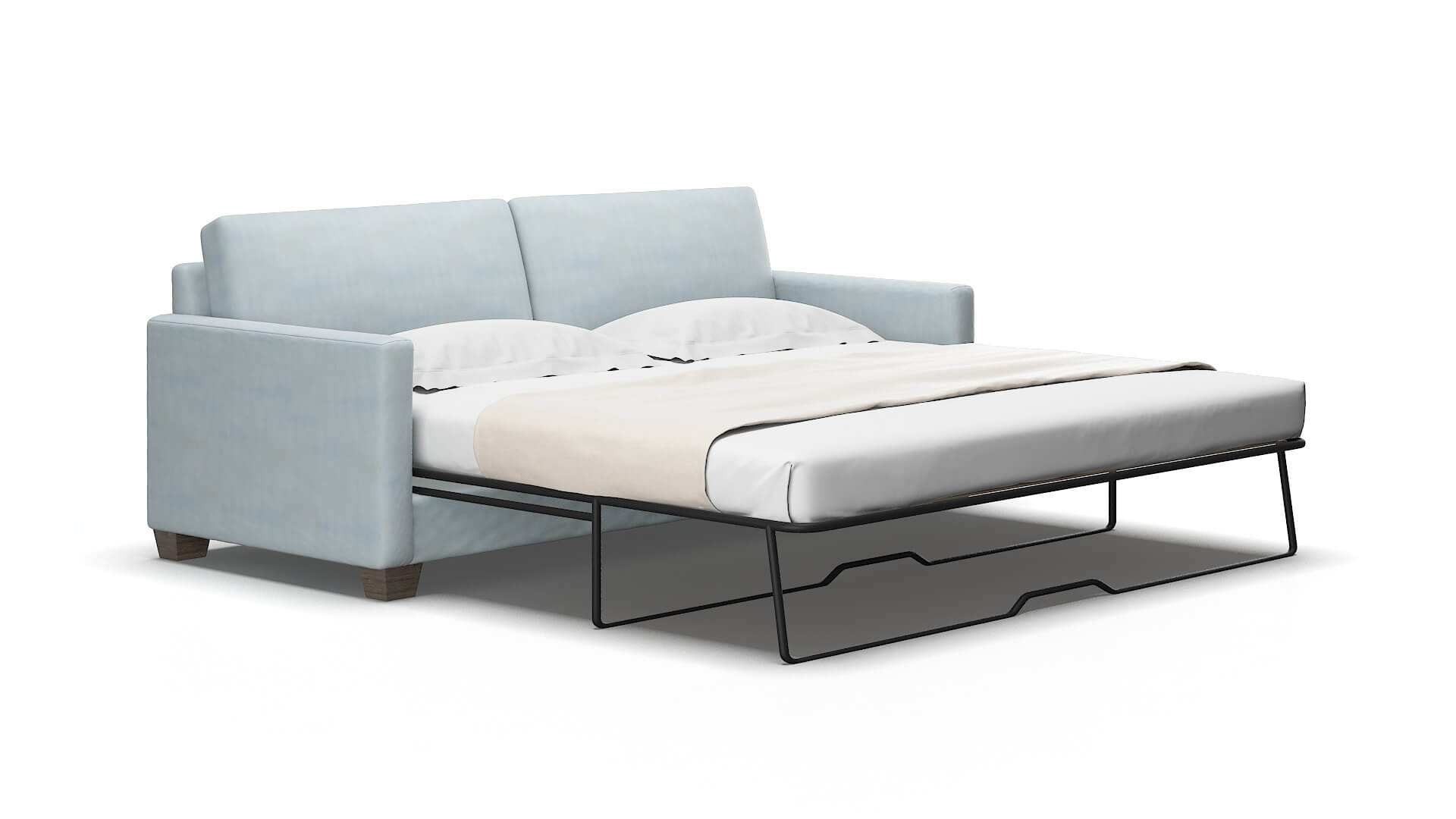 Dresden Hathaway aqua Sofa sleeper Espresso Legs  2