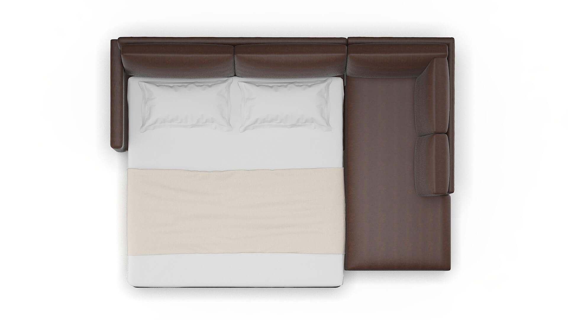 Dresden Insight Cafe Panel Sleeper Espresso legs 3