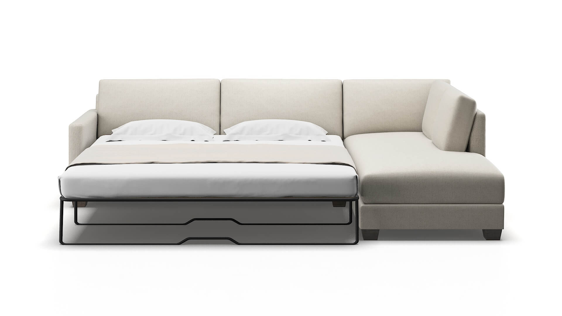 Dresden Insight Dove Panel Sleeper Espresso legs 1