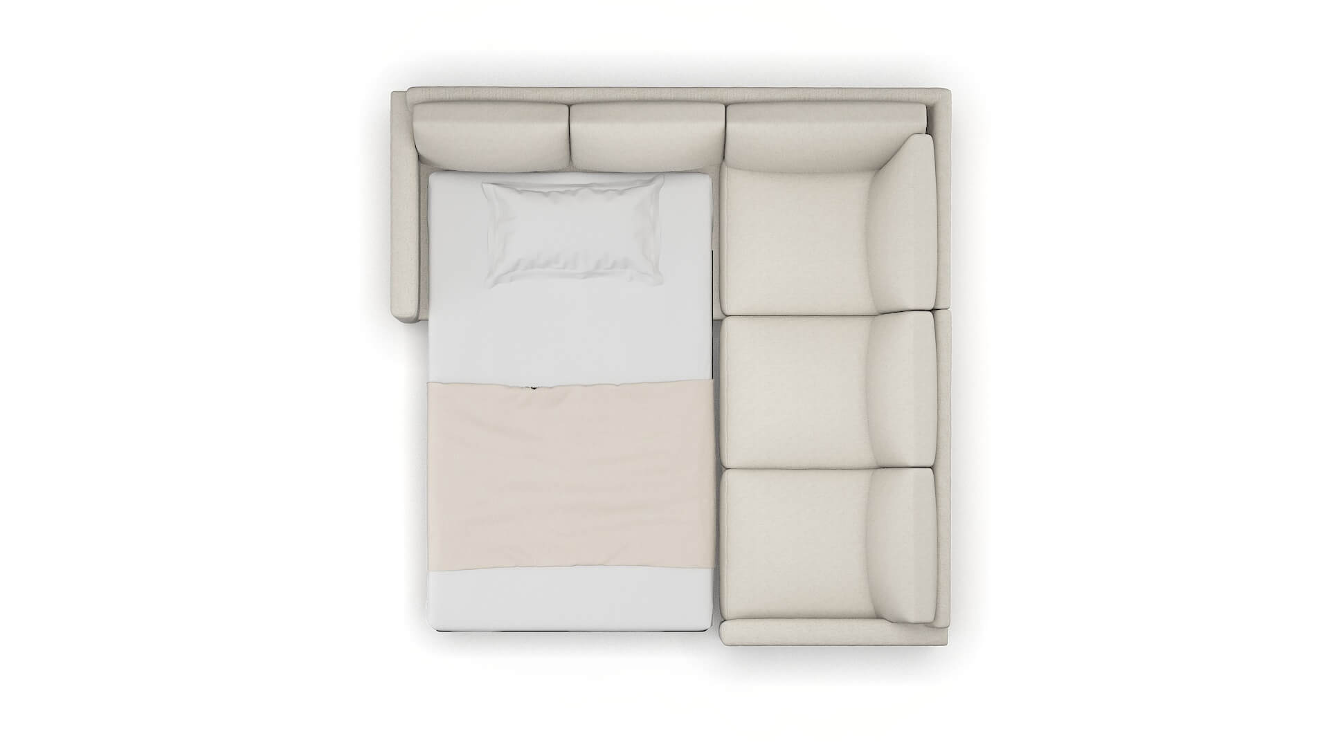 Dresden Insight Dove Sectional Sleeper Espresso legs 3