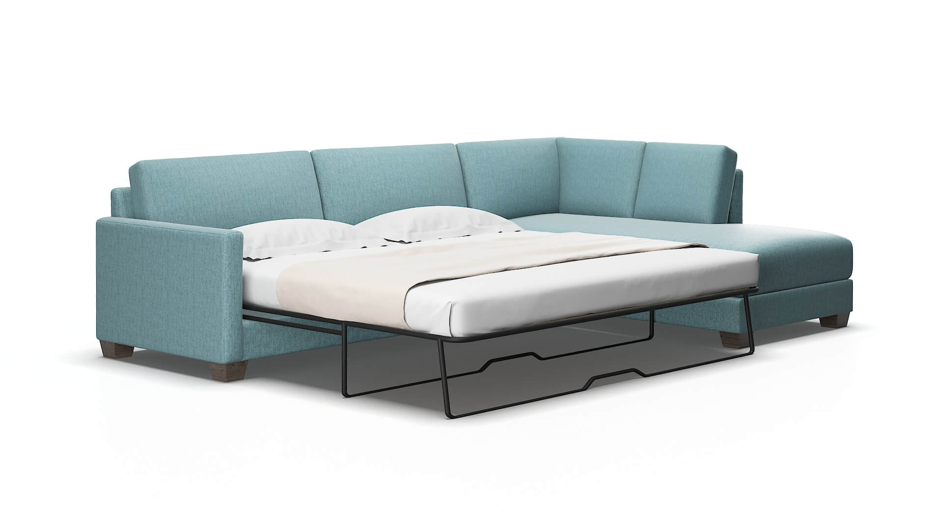 Dresden Insight peacock Panel sleeper Espresso Legs  2