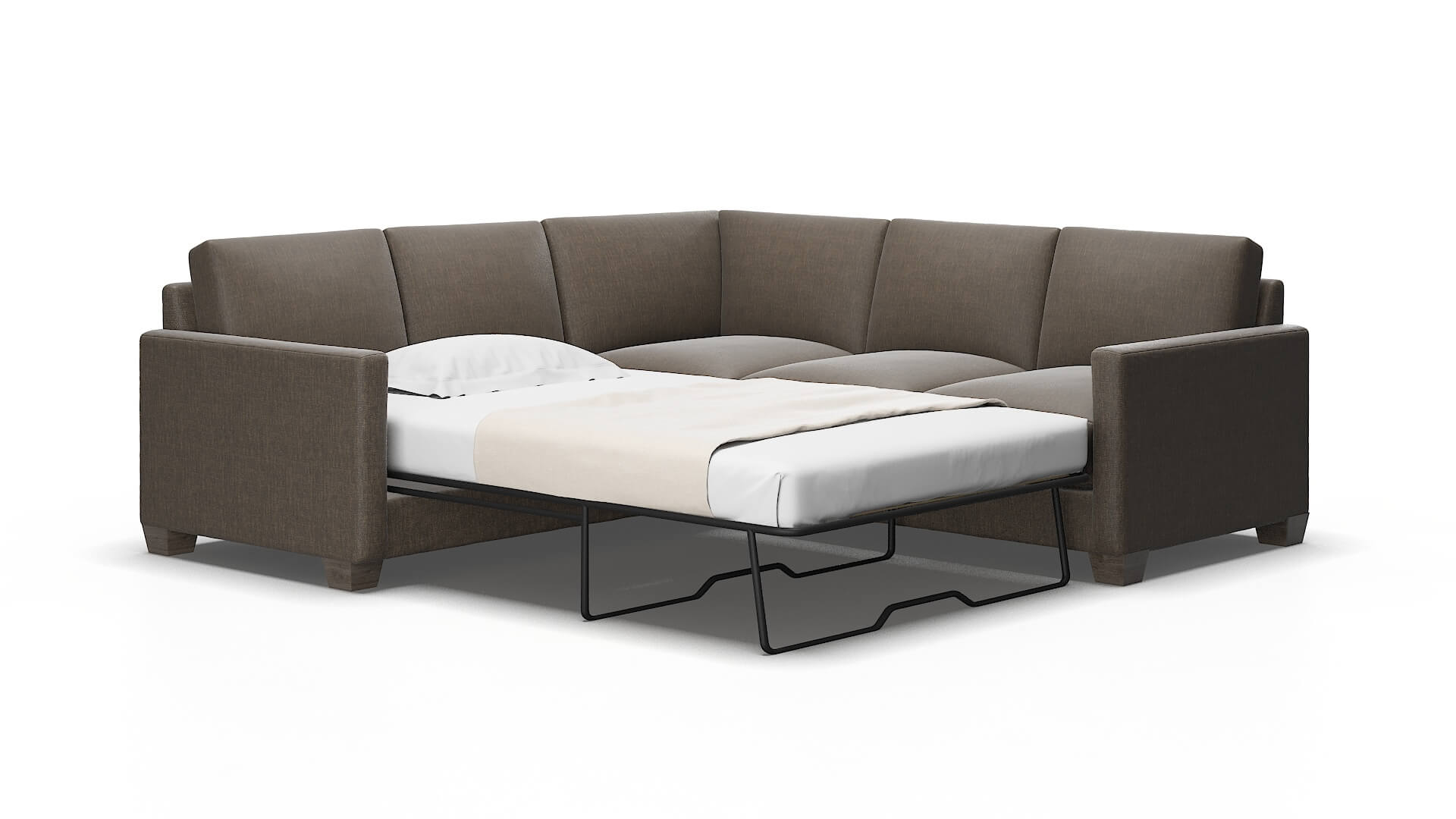 Dresden Keylargo bark Sectional sleeper Espresso Legs  2