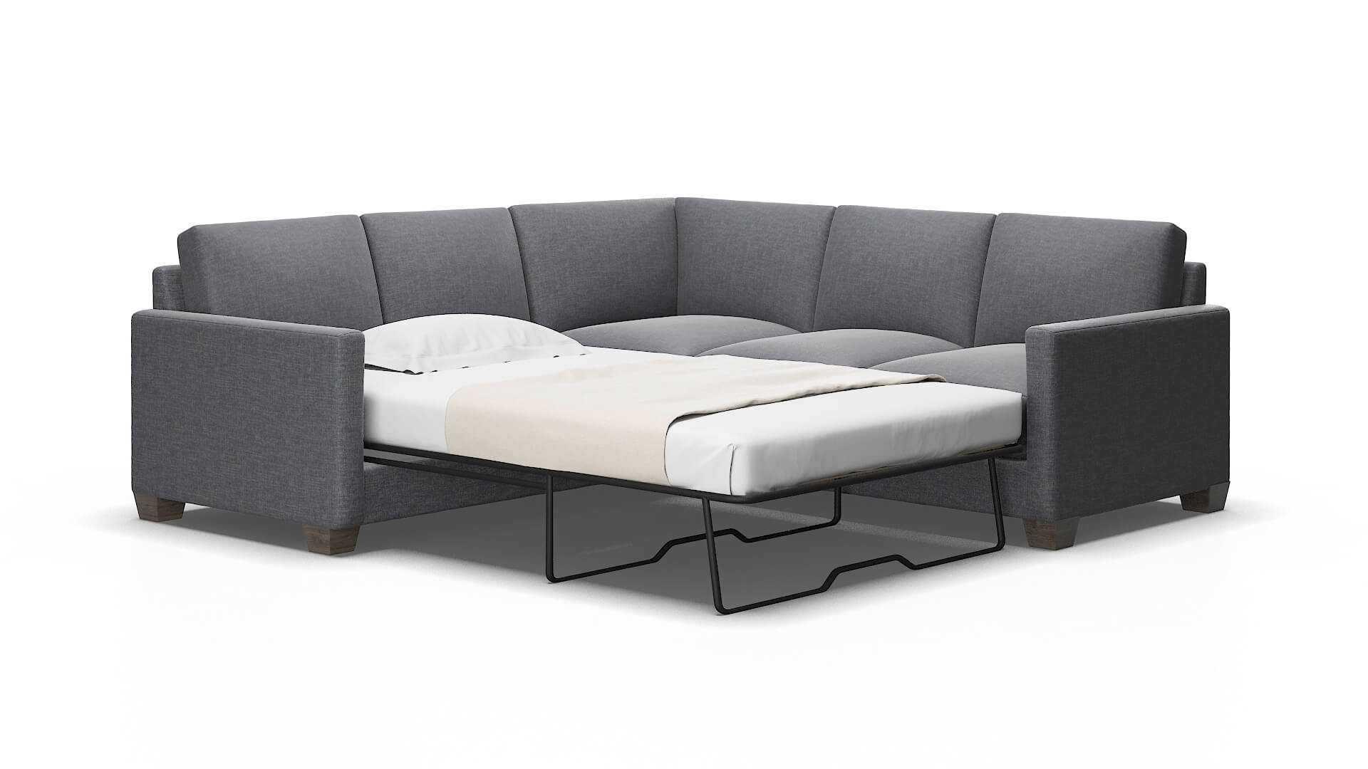 Dresden Keylargo graphite Sectional sleeper Espresso Legs  2
