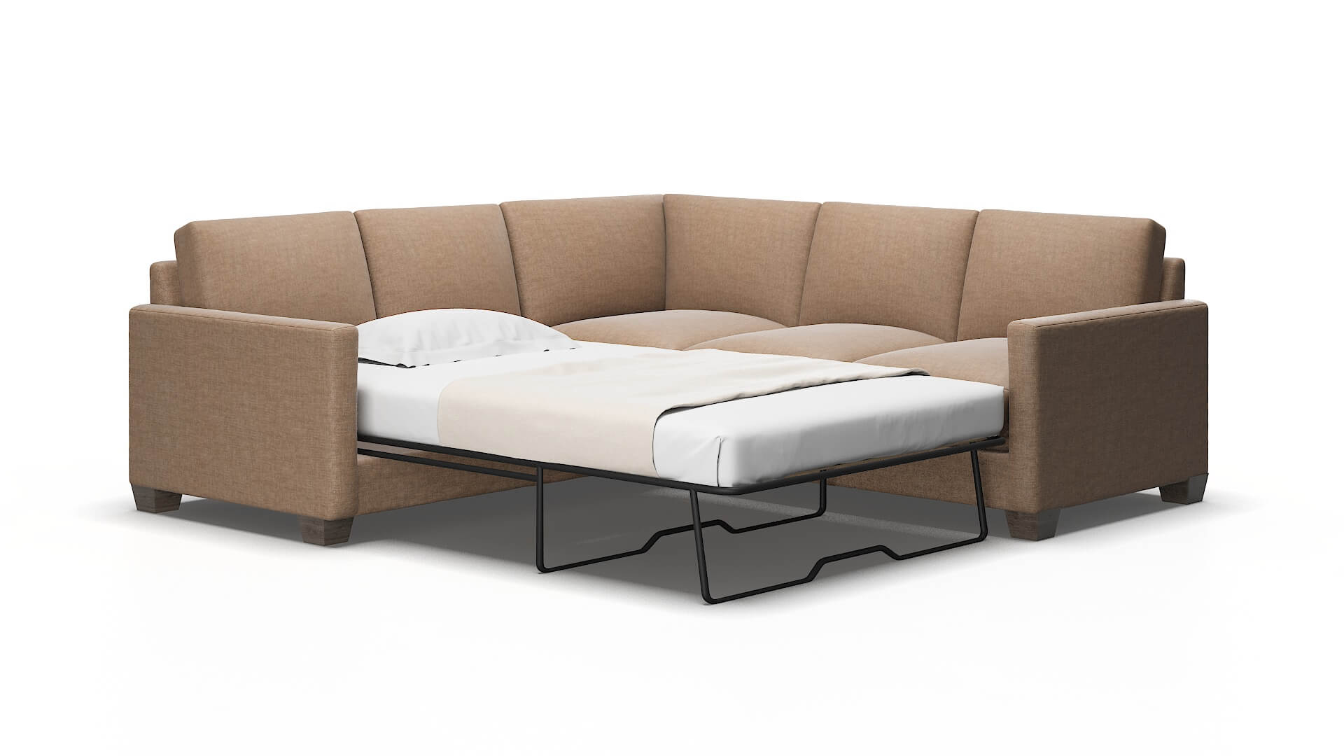 Dresden Keylargo mink Sectional sleeper Espresso Legs  2