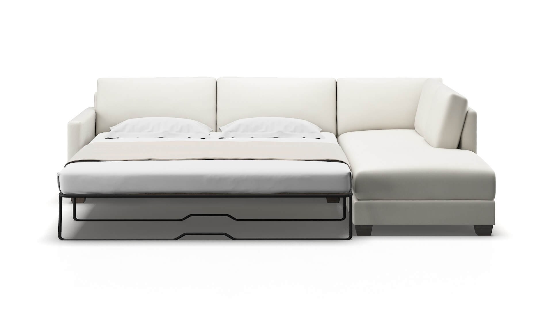 Dresden Keylargo Oatmeal Panel Sleeper Espresso legs 1