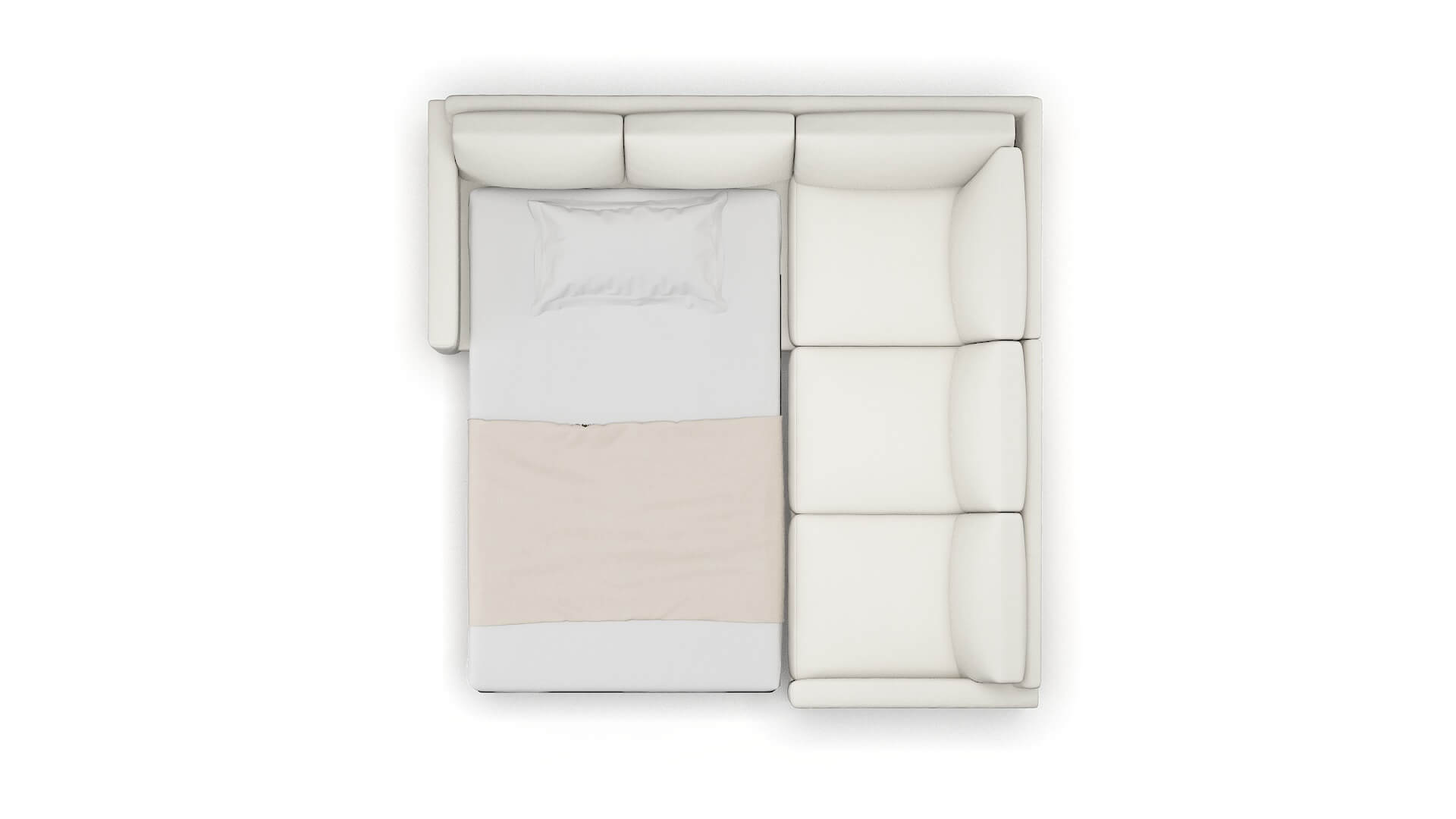 Dresden Keylargo Oatmeal Sectional Sleeper Espresso legs 3