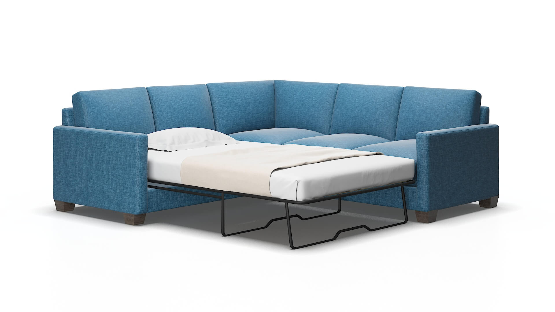 Dresden Keylargo ocean Sectional sleeper Espresso Legs  2