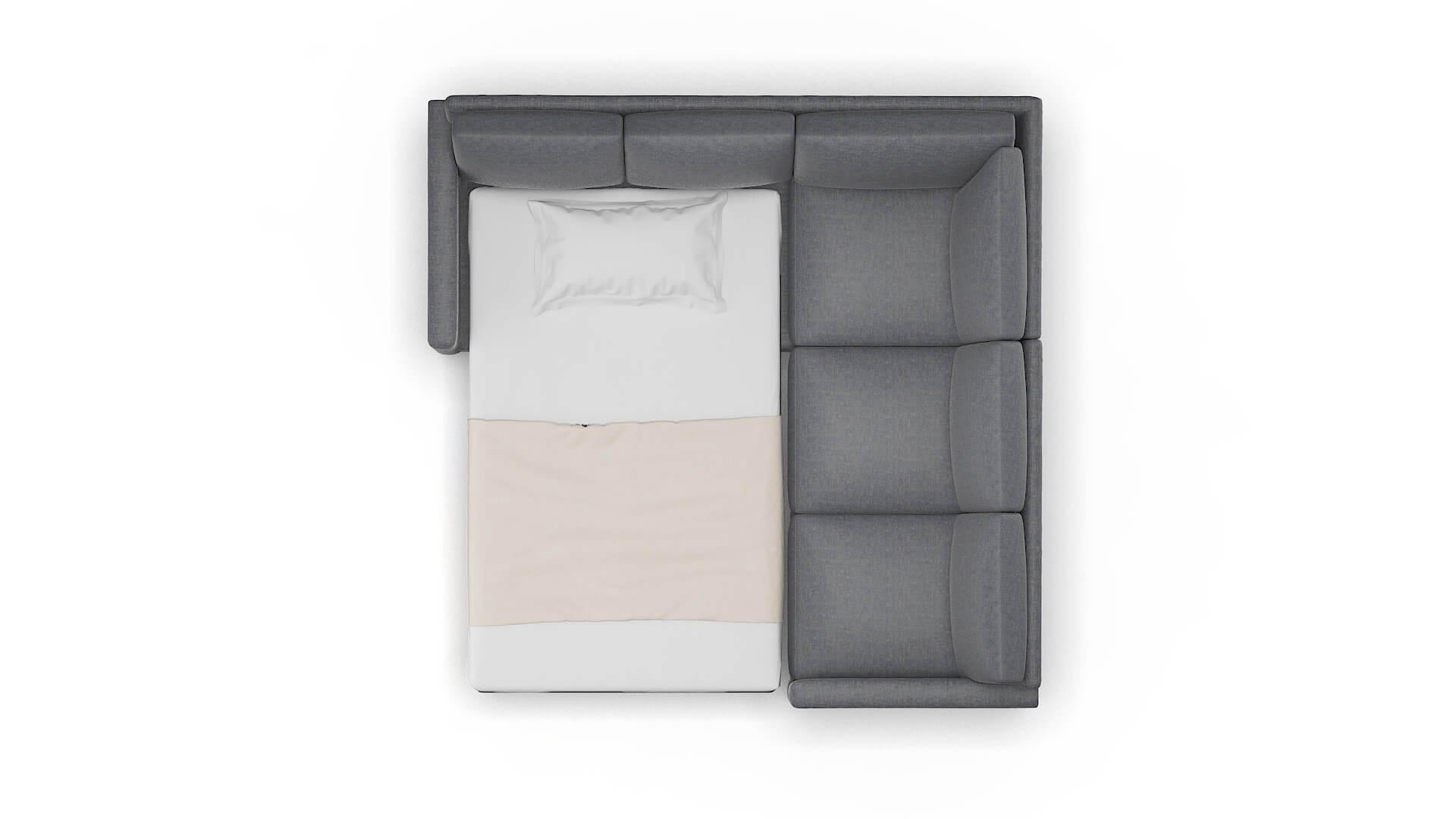 Dresden Lana Onyx Sectional Sleeper Espresso legs 3